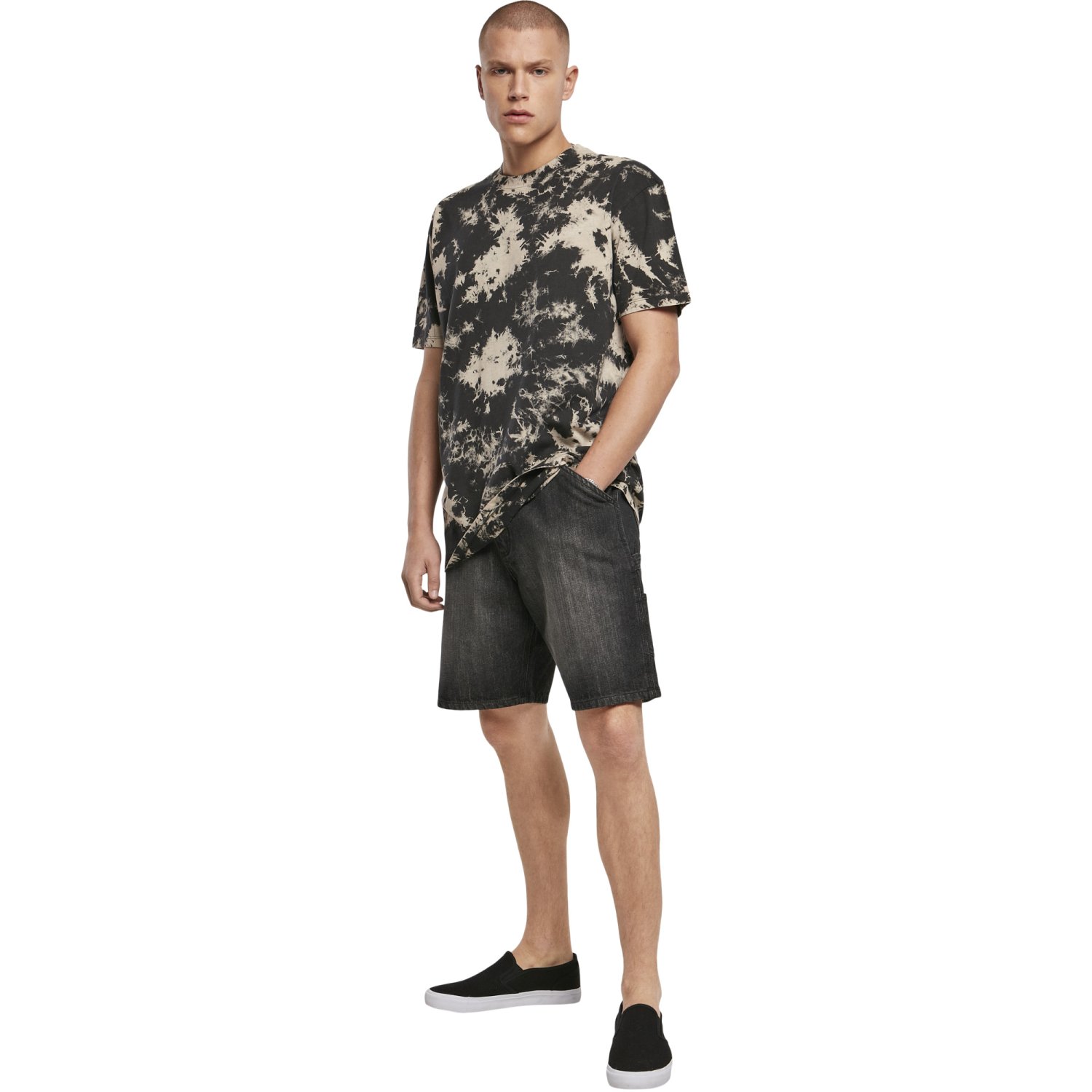 Urban Classics - Bleached T-Shirt black