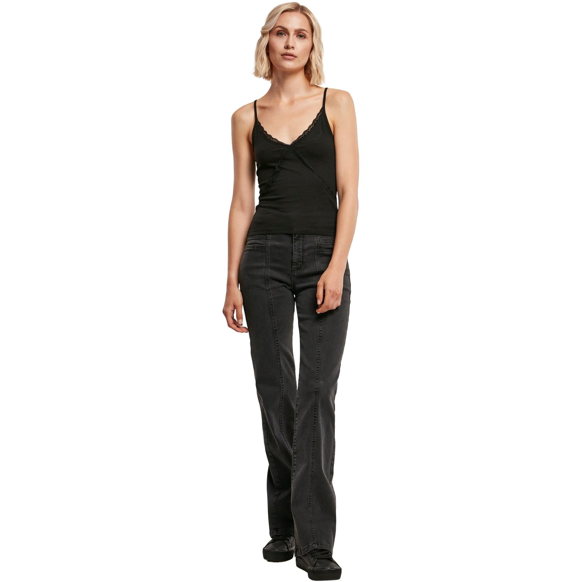 Urban Classics Ladies - LACES 90s Tank Top noir