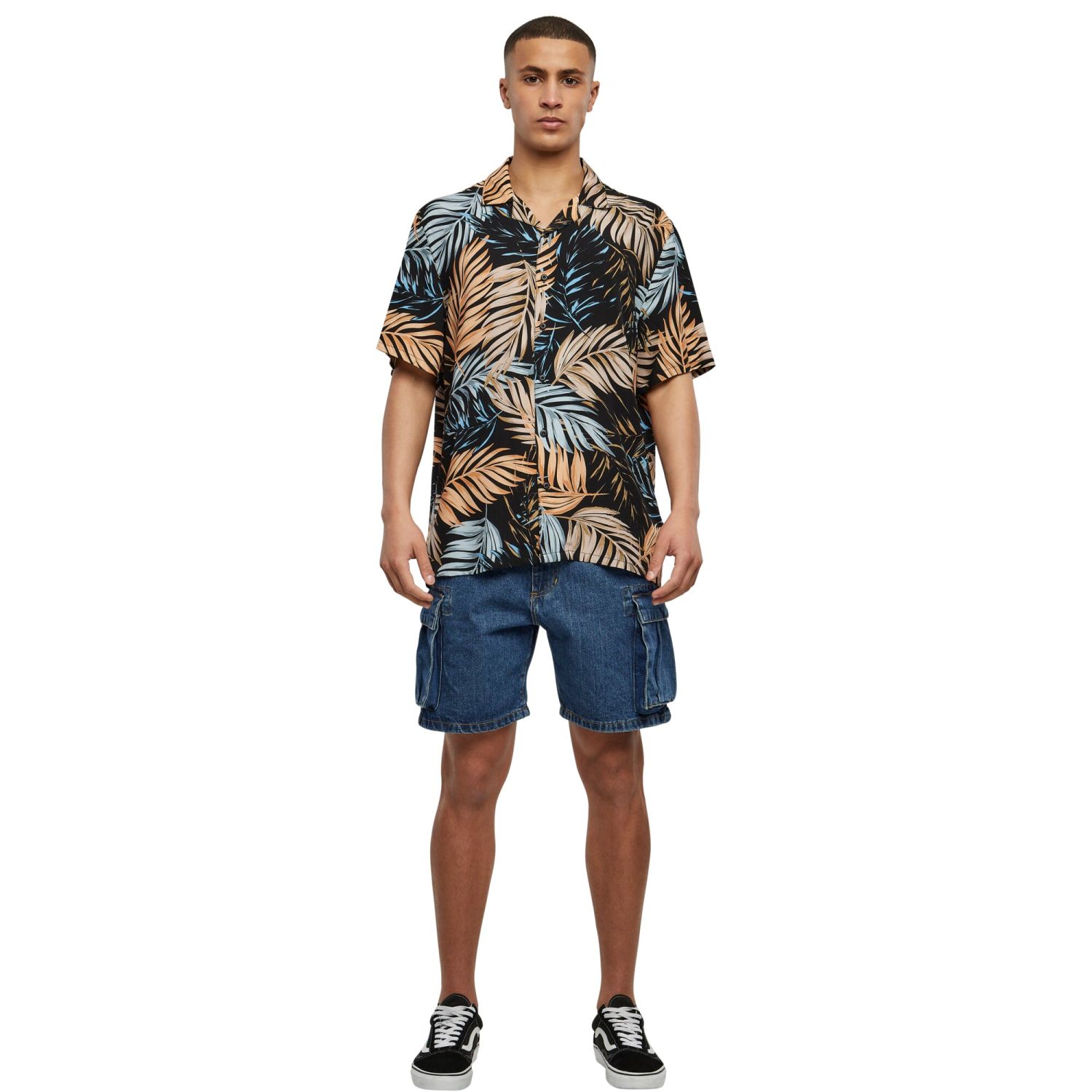 Urban Classics - Viscose Resort Shirt Hemd palm