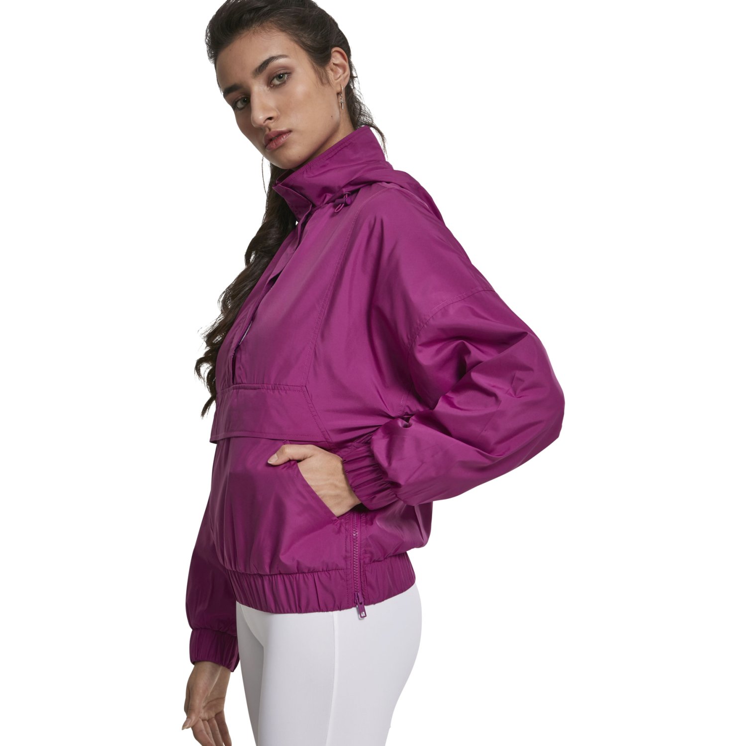 Urban Classics Ladies - PULL OVER Panel Veste violet