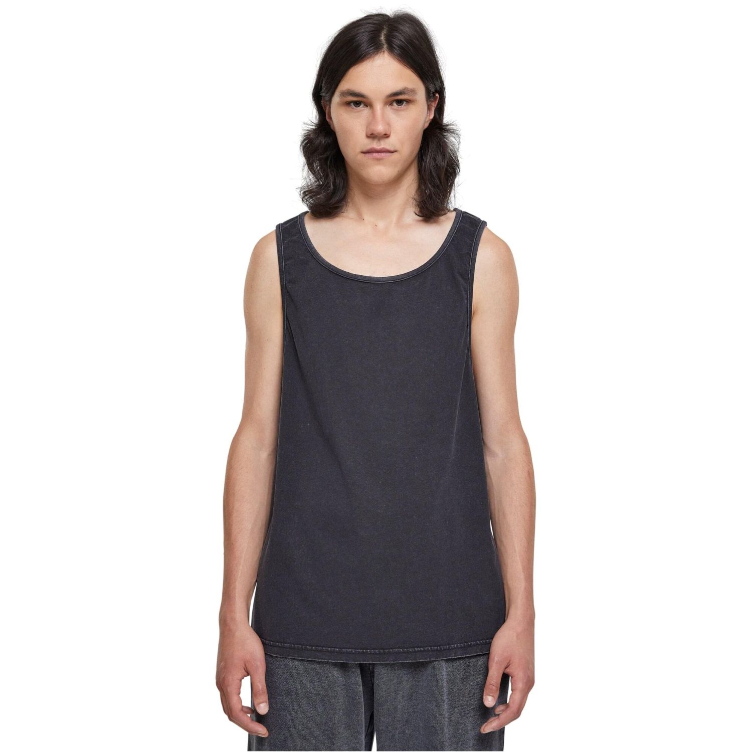 Urban Classics - Heavy Oversized Acid Wash Tank Top black