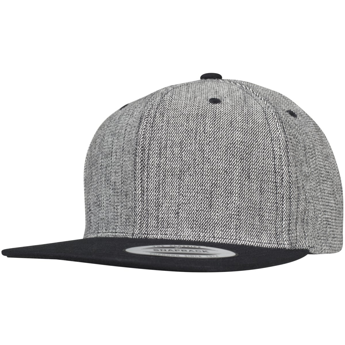 Flexfit Classic 6-Panel Snapback Cap melange / noir
