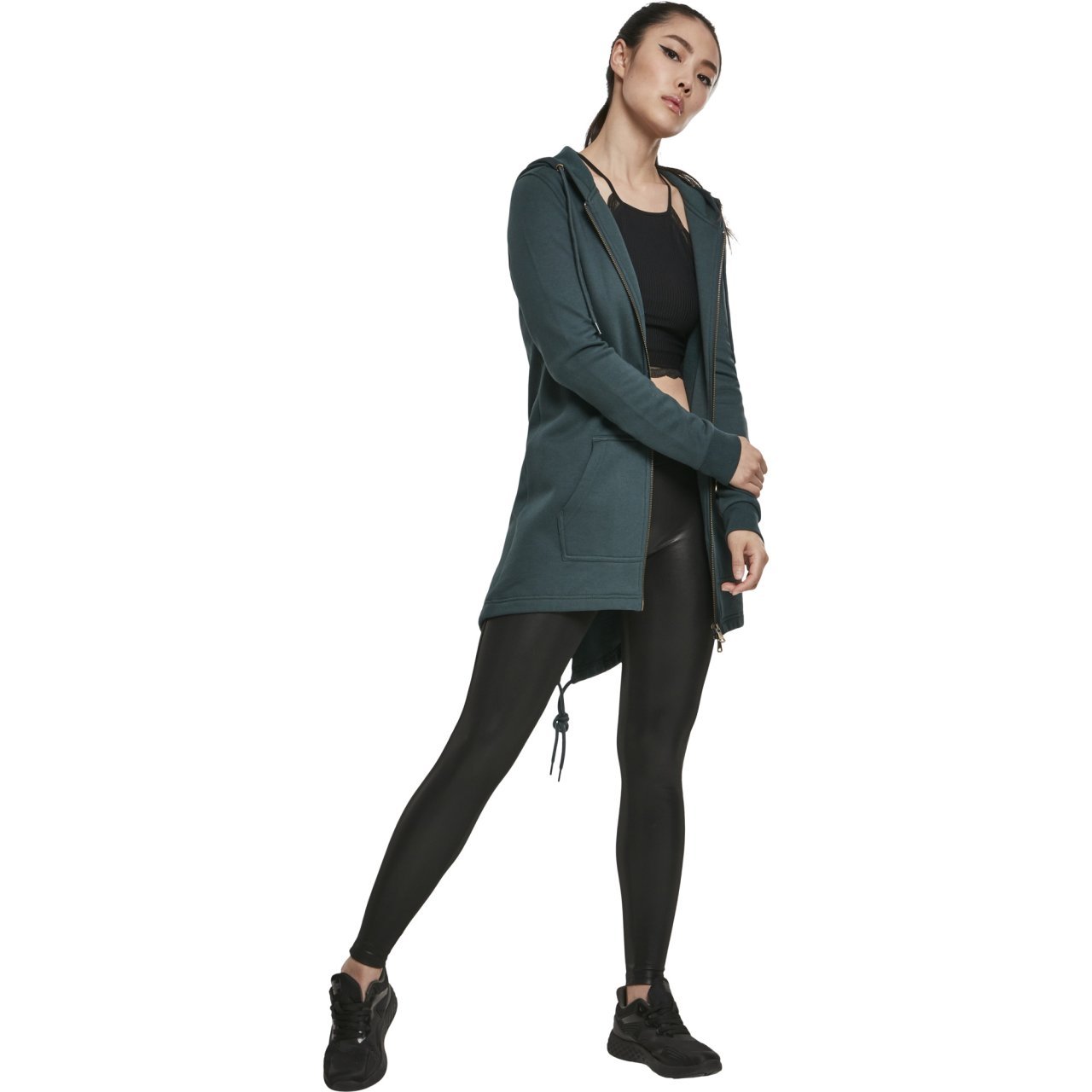 Urban Classics Ladies - SWEAT PARKA Zip Hoody bottlegreen