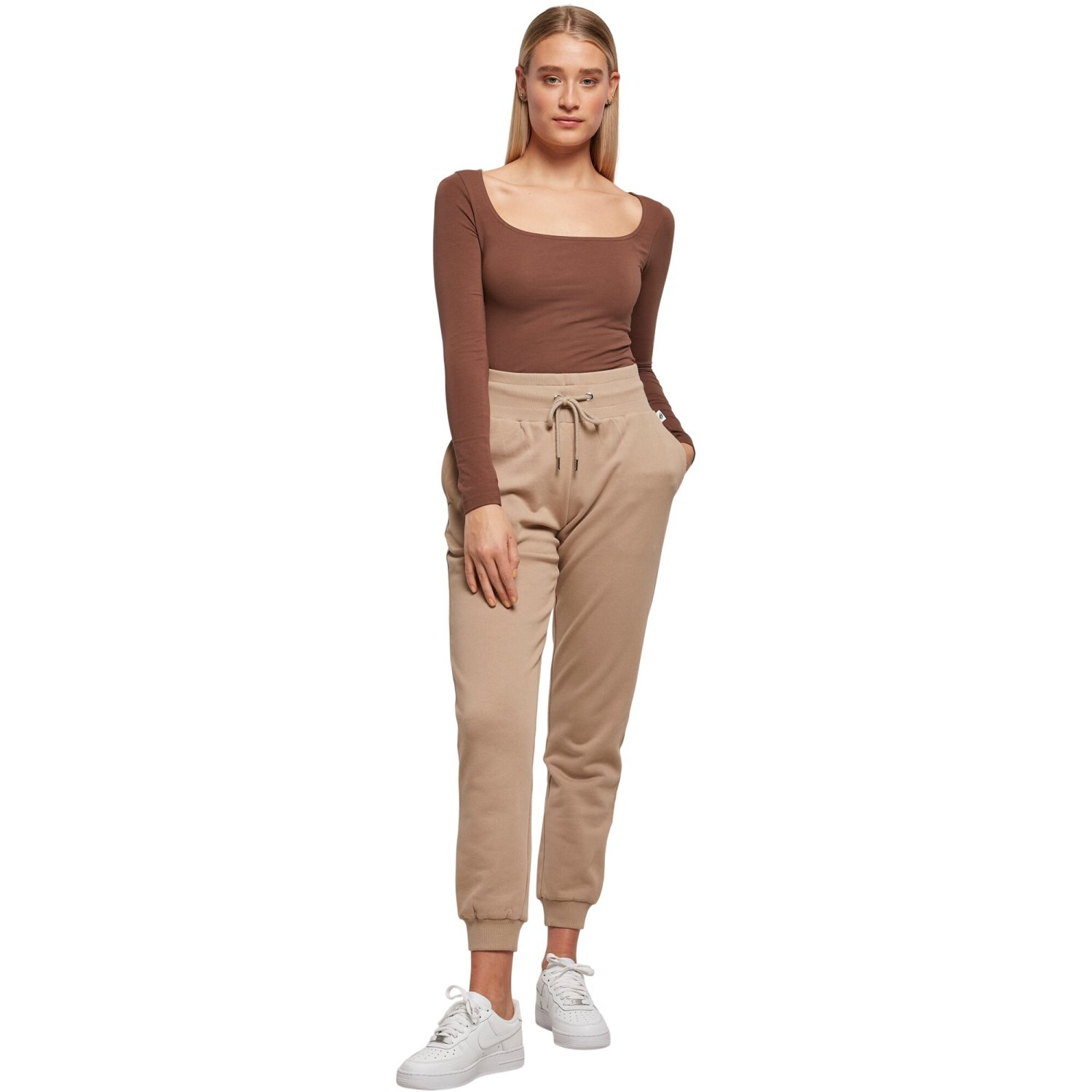Urban Classics Ladies - Organic Longsleeve Body bark