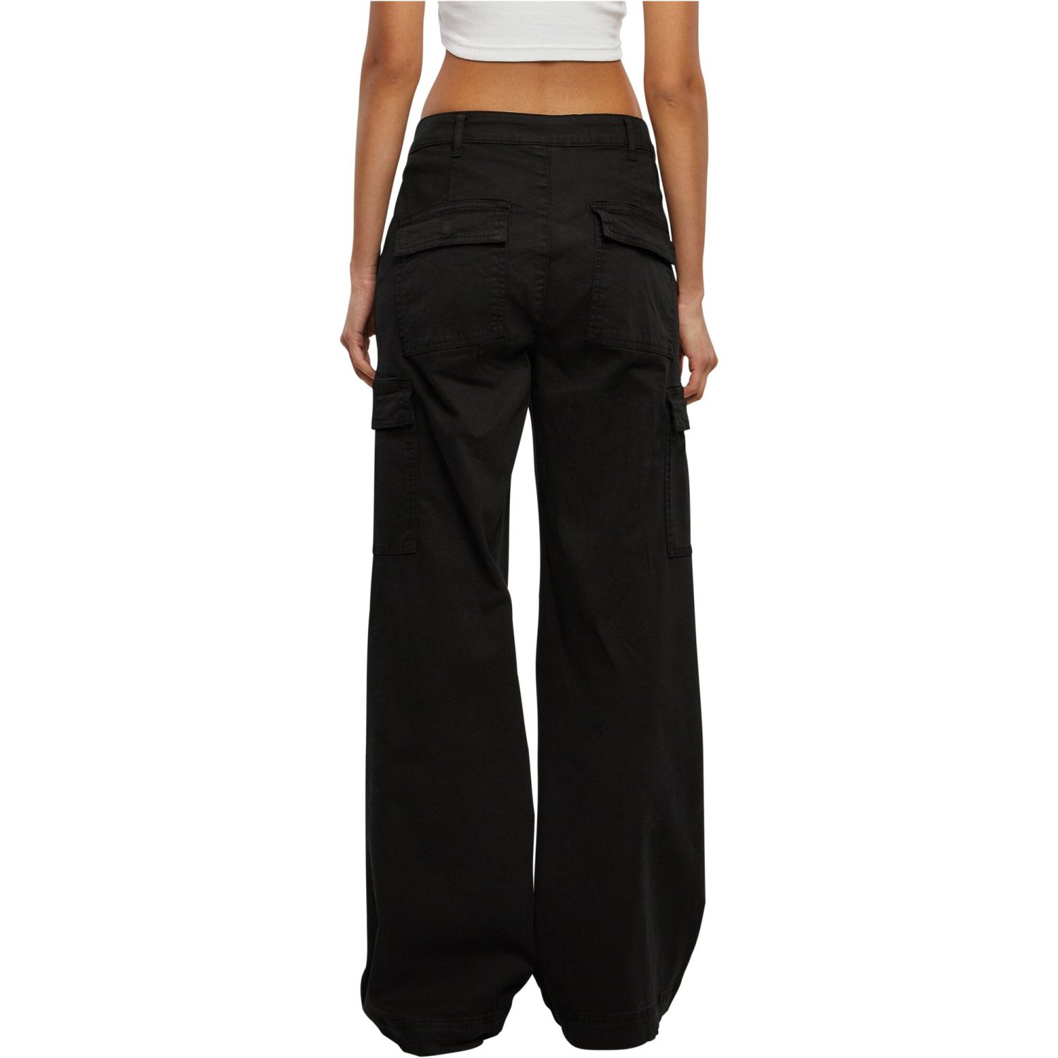 Urban Classics Ladies - Wide Leg Twill Cargo Pantalon