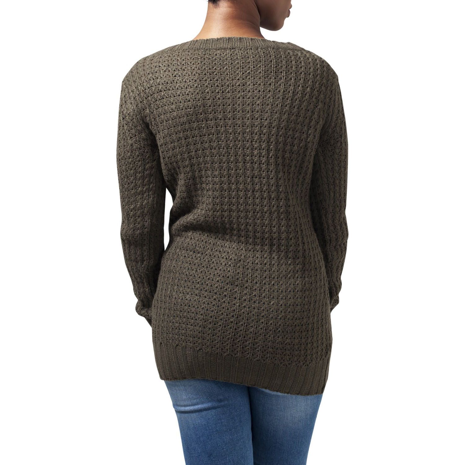 Urban Classics Ladies - LONG WIDENECK Sweater olive