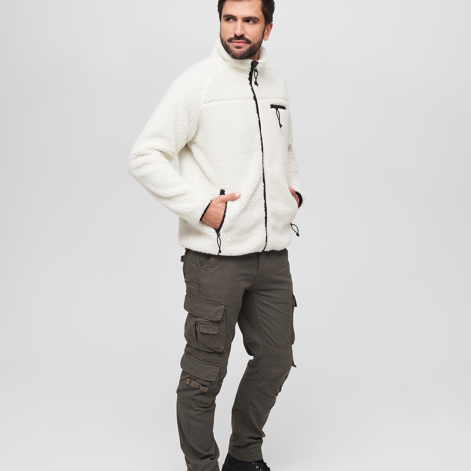 Brandit - Teddyfleece Jacket white