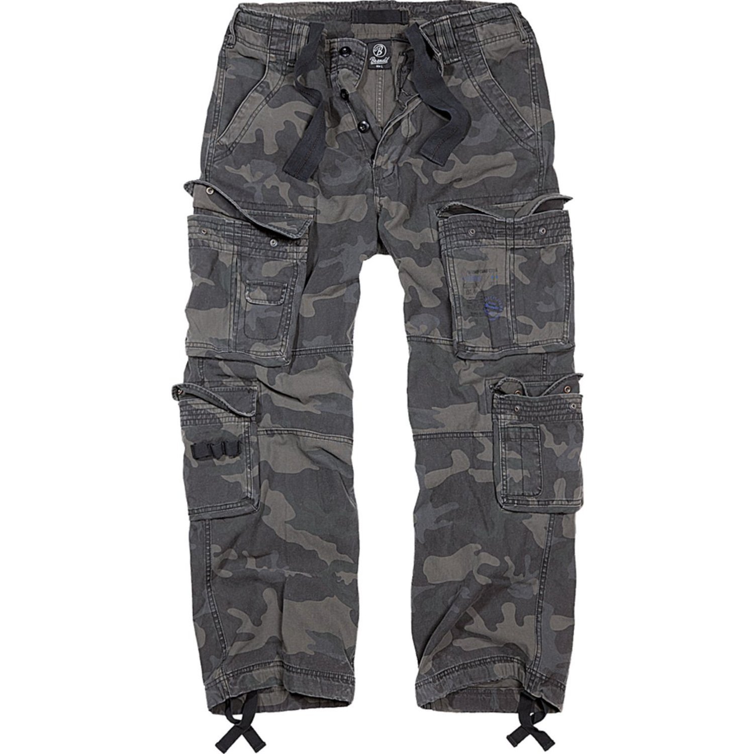 Brandit Pure Vintage Cargo Army Trousers dark camo