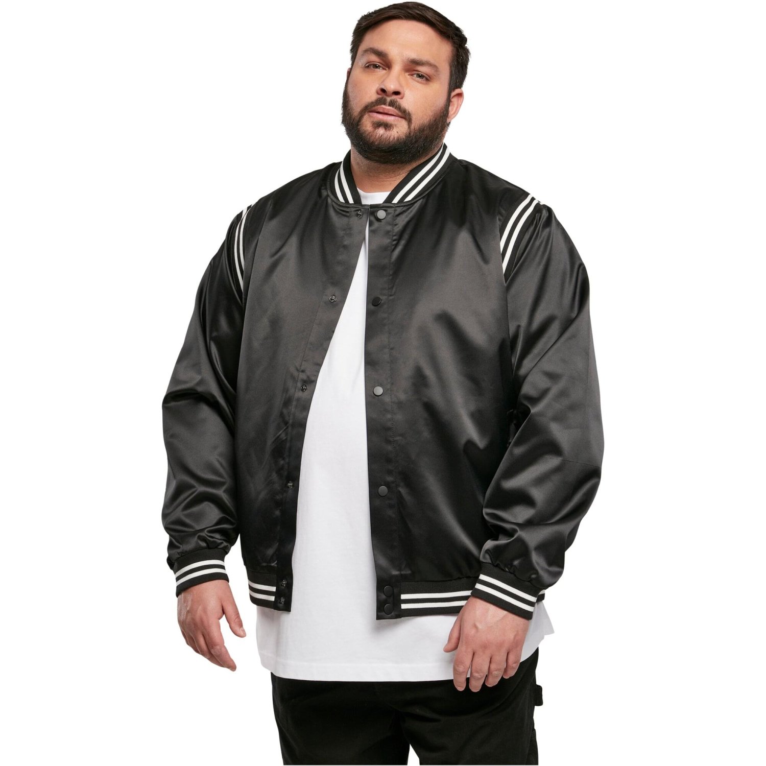 Urban Classics - Satin College Jacket black