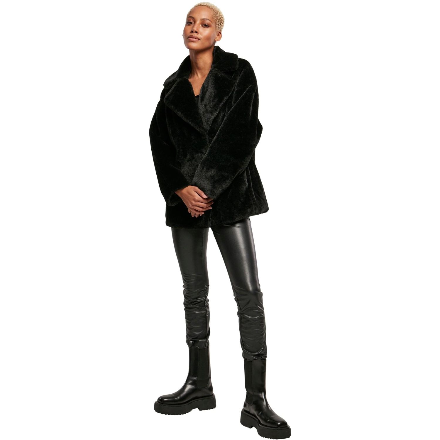 Urban Classics Ladies - LAPEL TEDDY Oversized Winterjacke