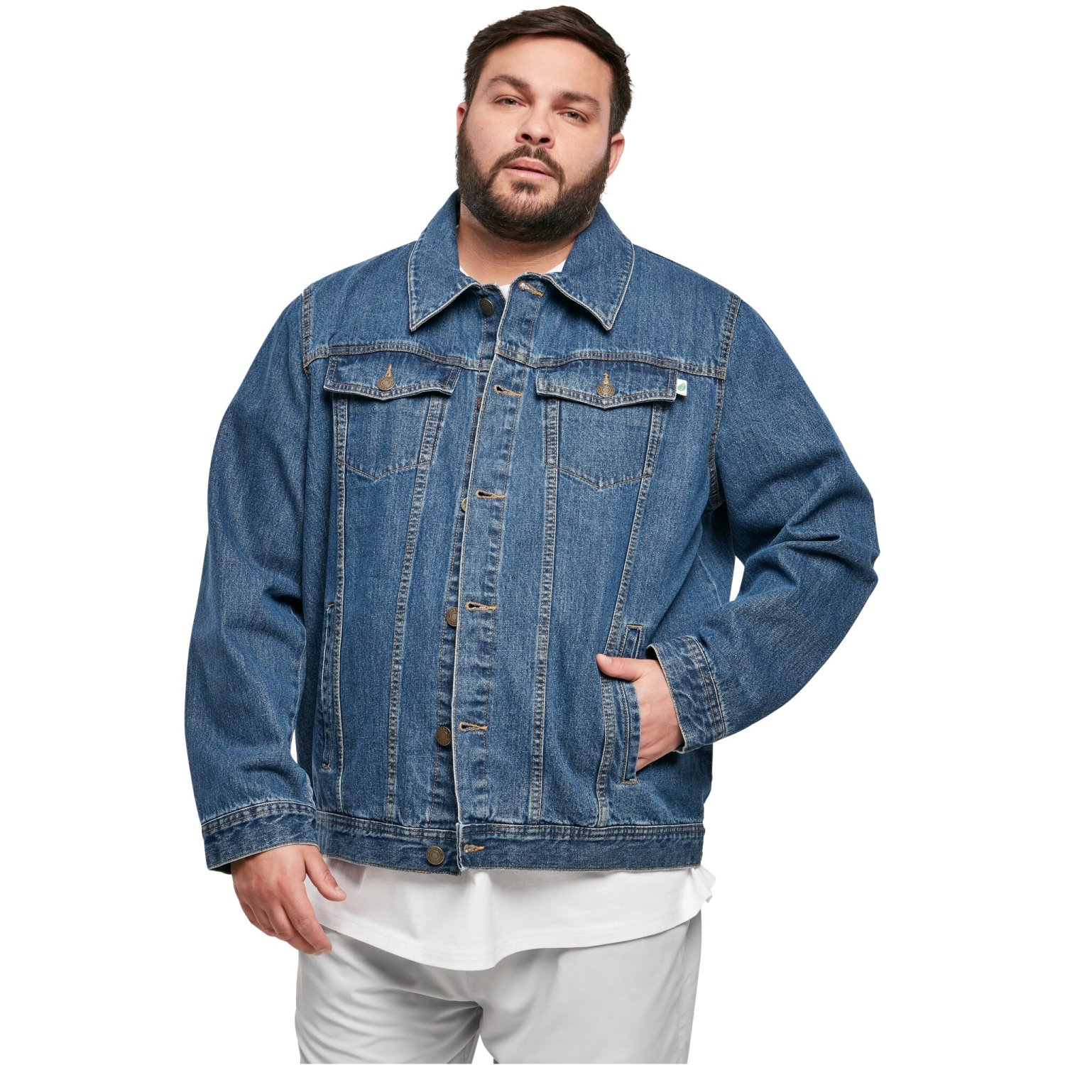 Urban Classics - Organic Denim Veste indigo washed