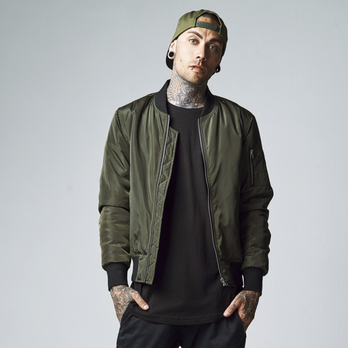 Urban Classics - 2-TONE BOMBER Aviation Pilot Jacket