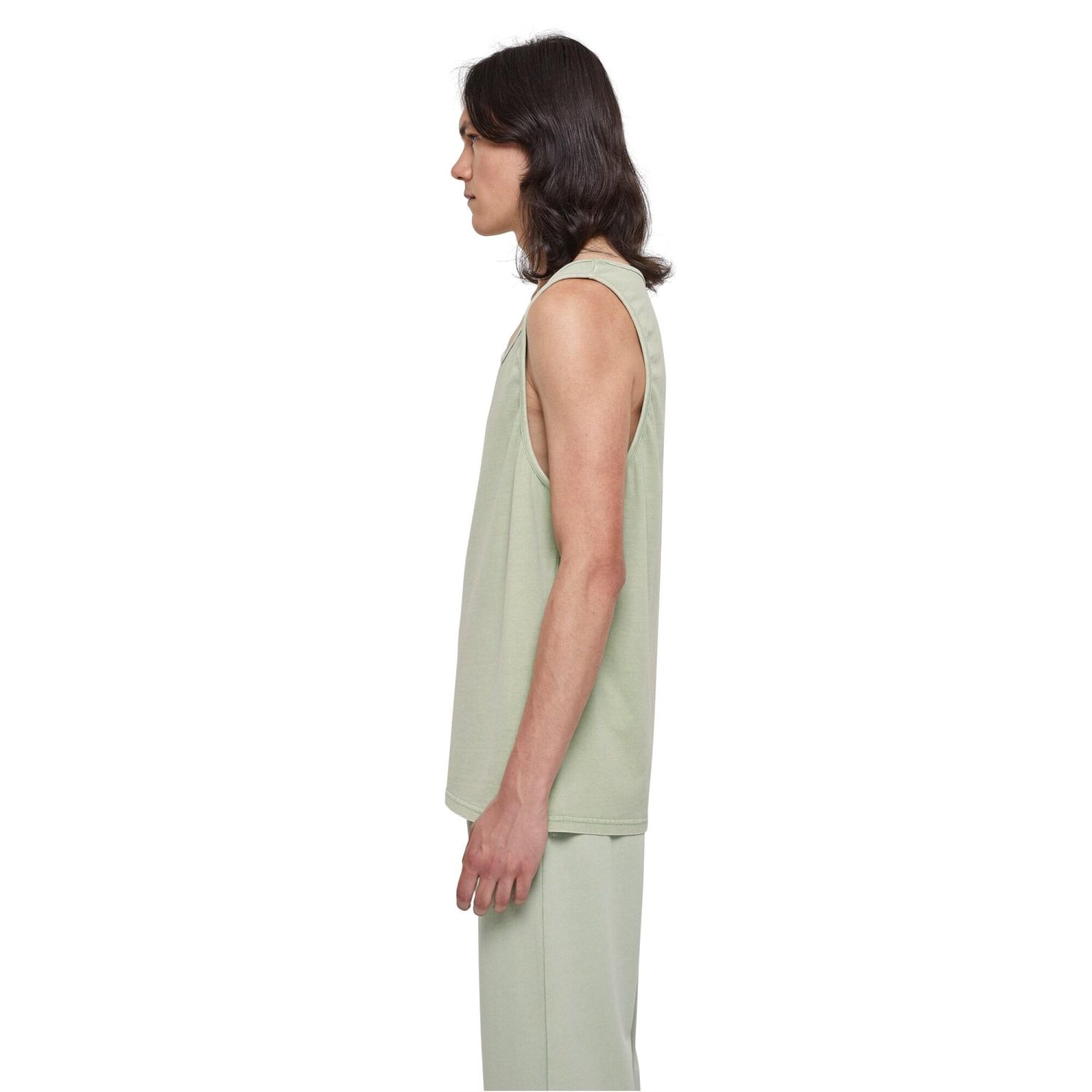 Urban Classics - Heavy Oversized Acid Wash Tank Top green