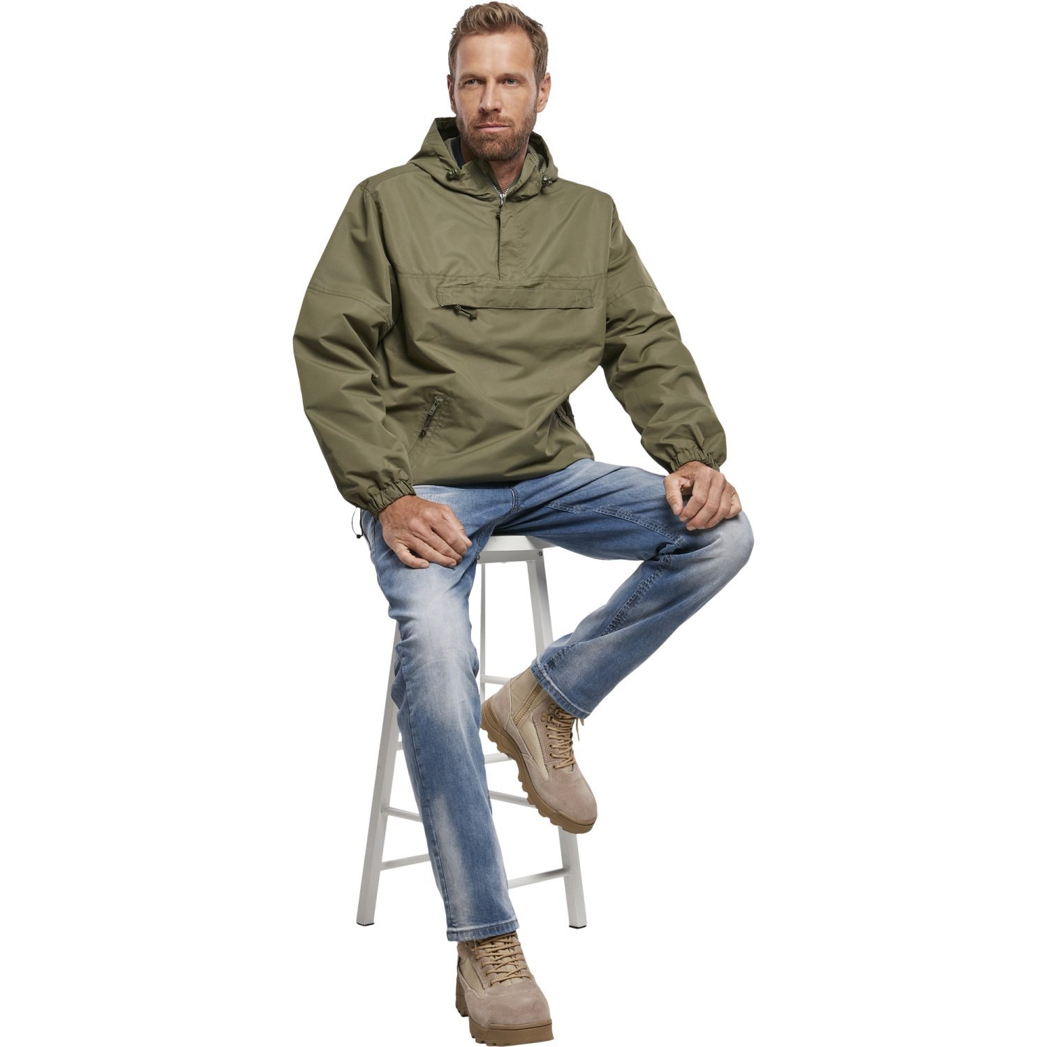 Brandit Pull-Over Summer Windbreaker Jacket olive
