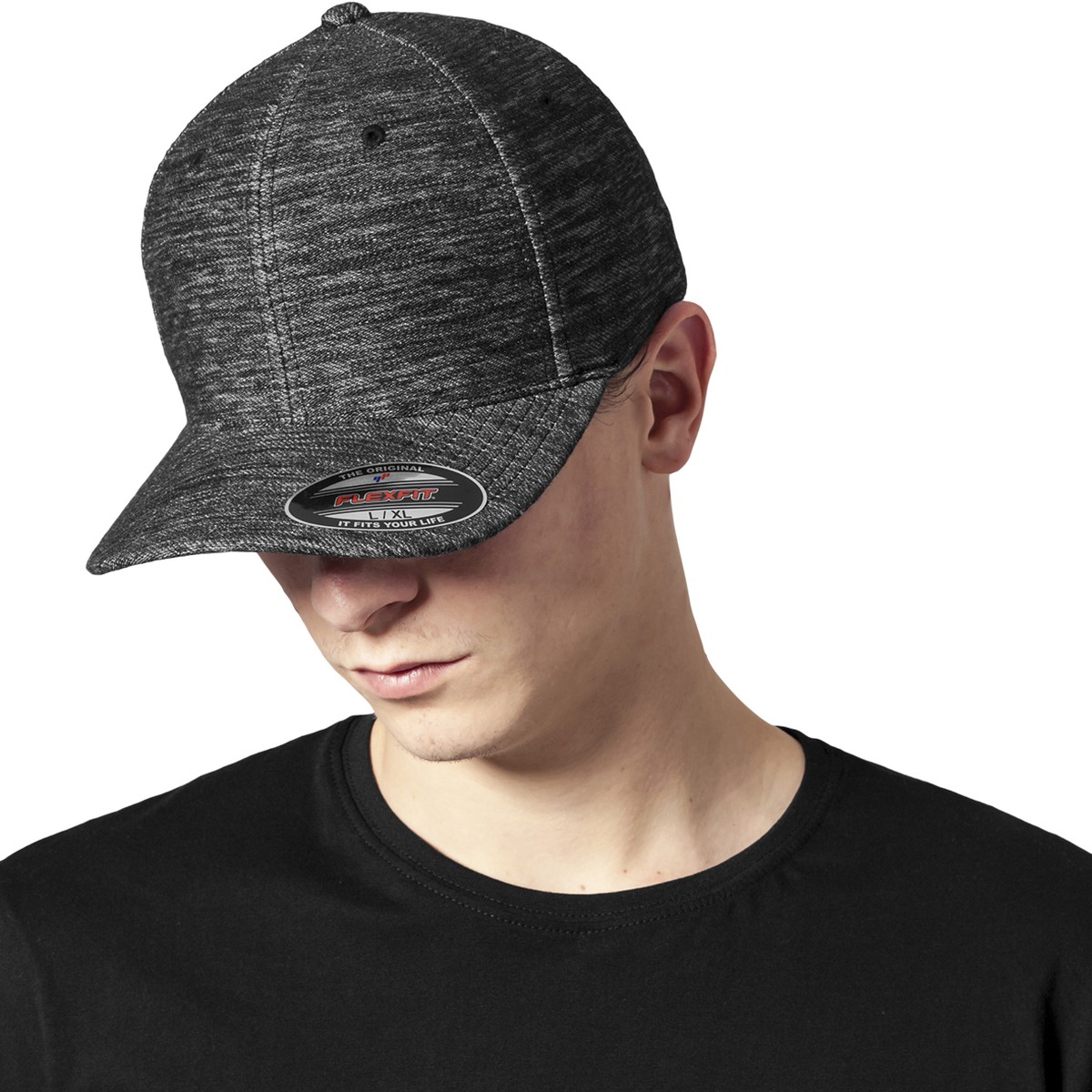 Flexfit TWILL KNIT Stretchable Curved Cap - grau
