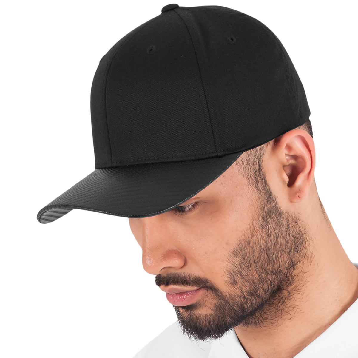 Flexfit CARBON Stretchable Curved Cap - schwarz