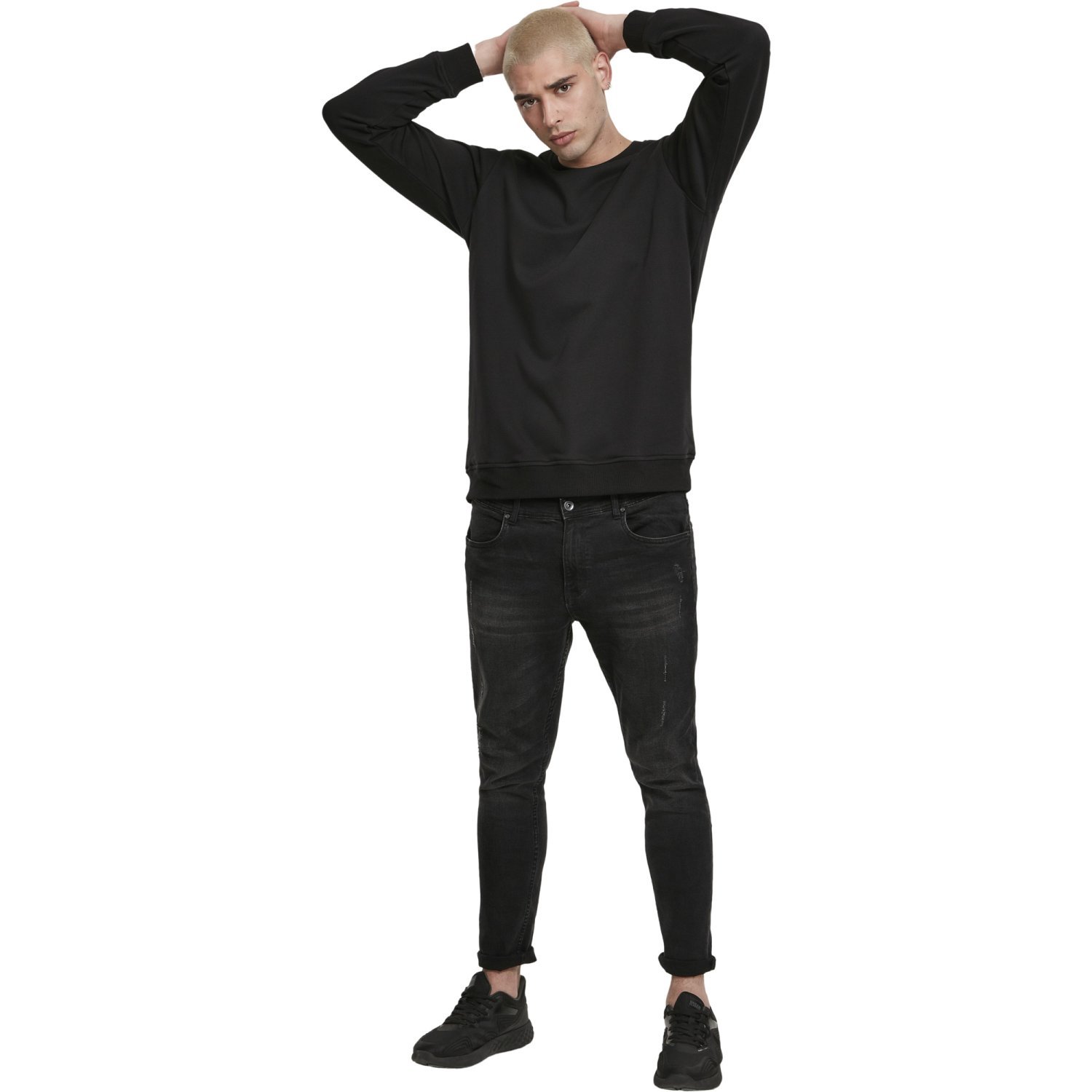 Urban Classics - BASIC TERRY Crewneck Pullover black