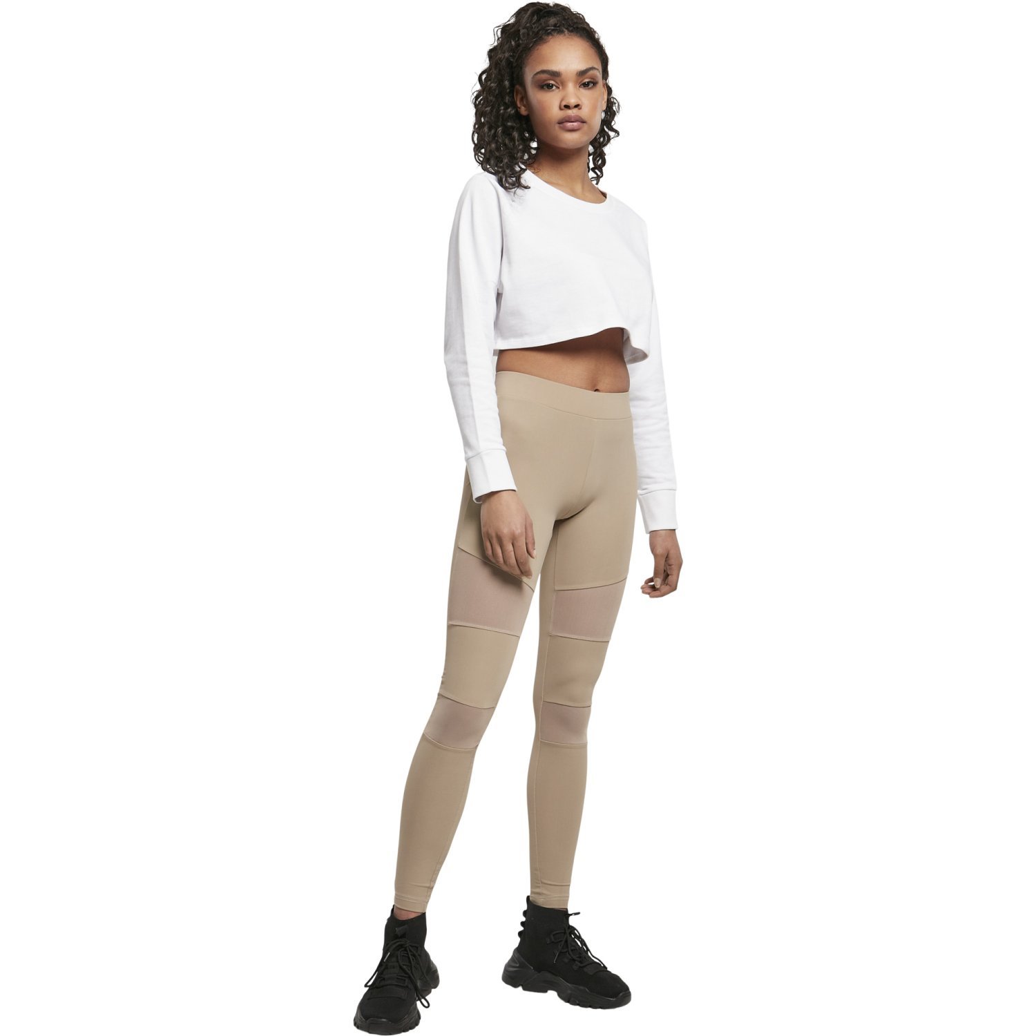Urban Classics Ladies - TECH MESH Leggings taupe