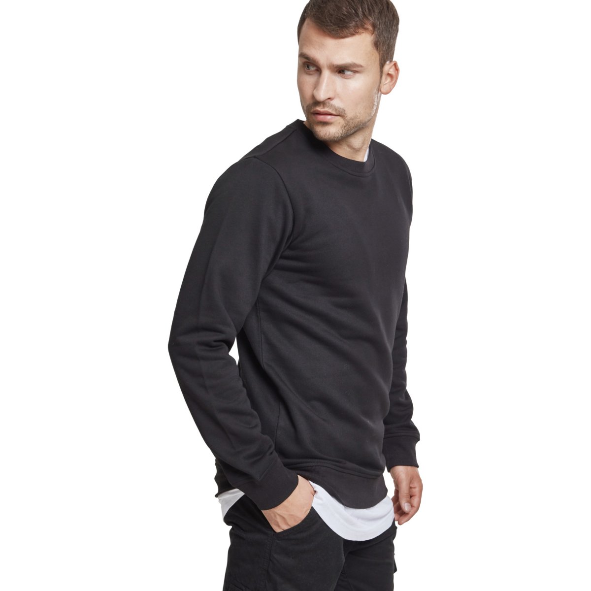Urban Classics - BASIC Crewneck Terry Fleece Pullover