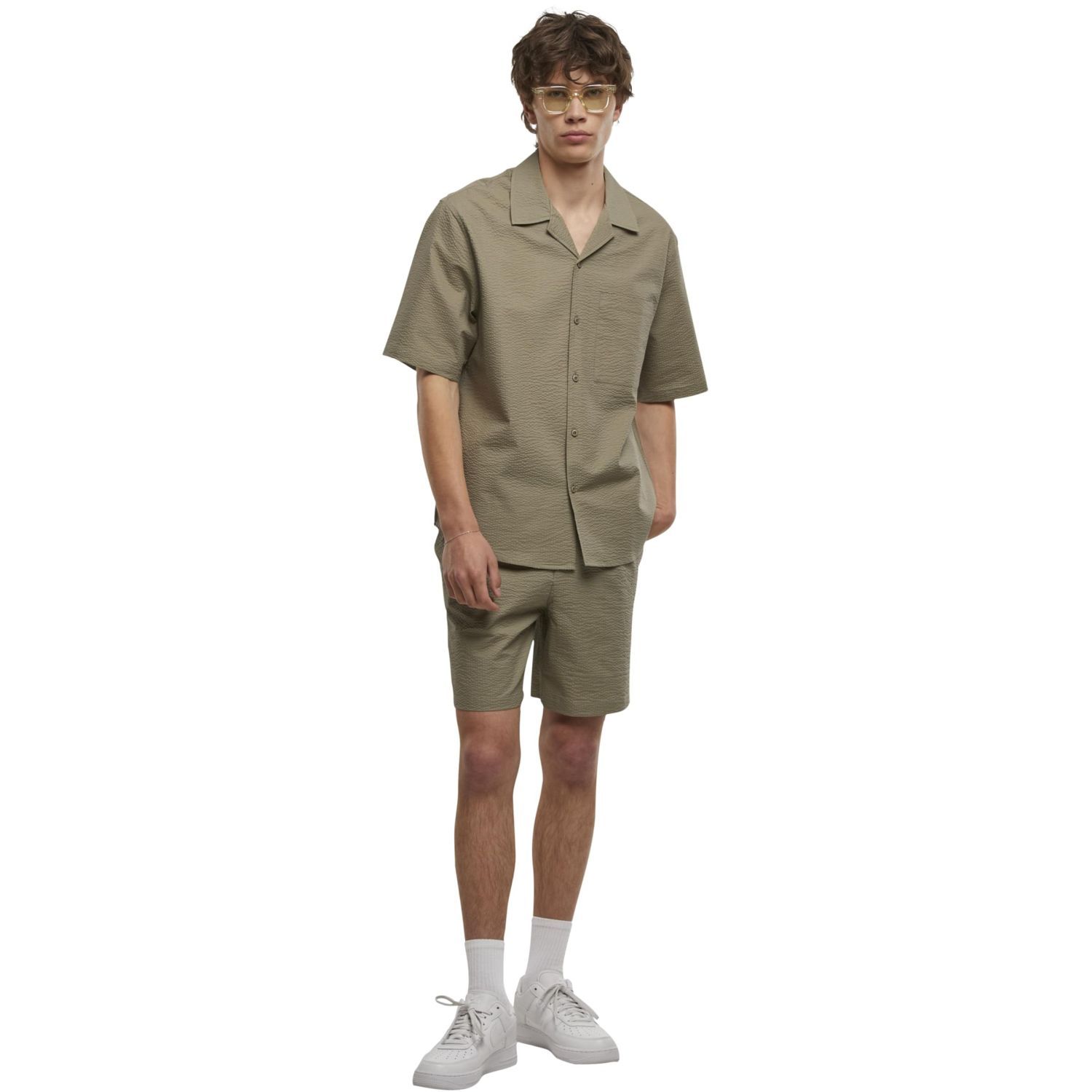 Urban Classics - Relaxed Seersucker Kurzarm Hemd