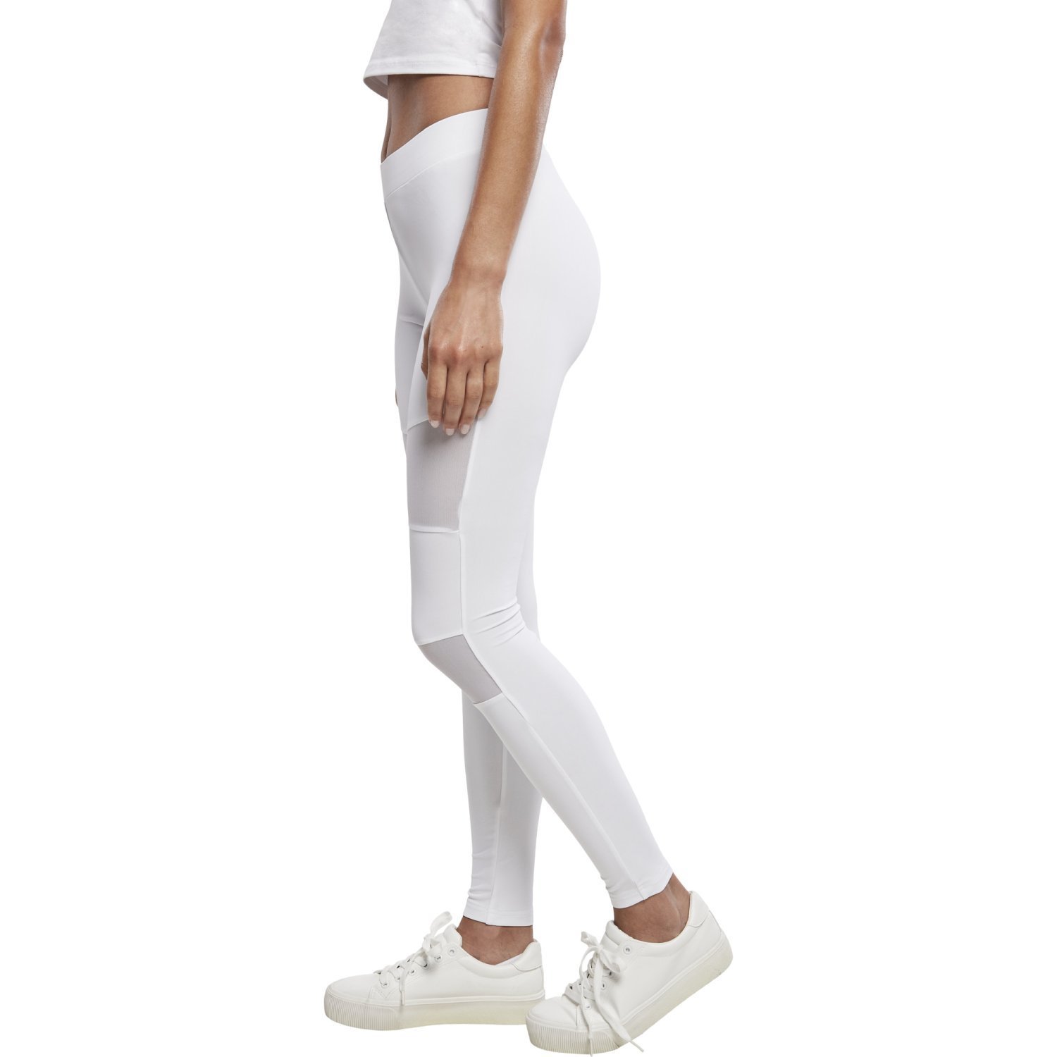 Urban Classics Ladies - TECH MESH Leggings blanc