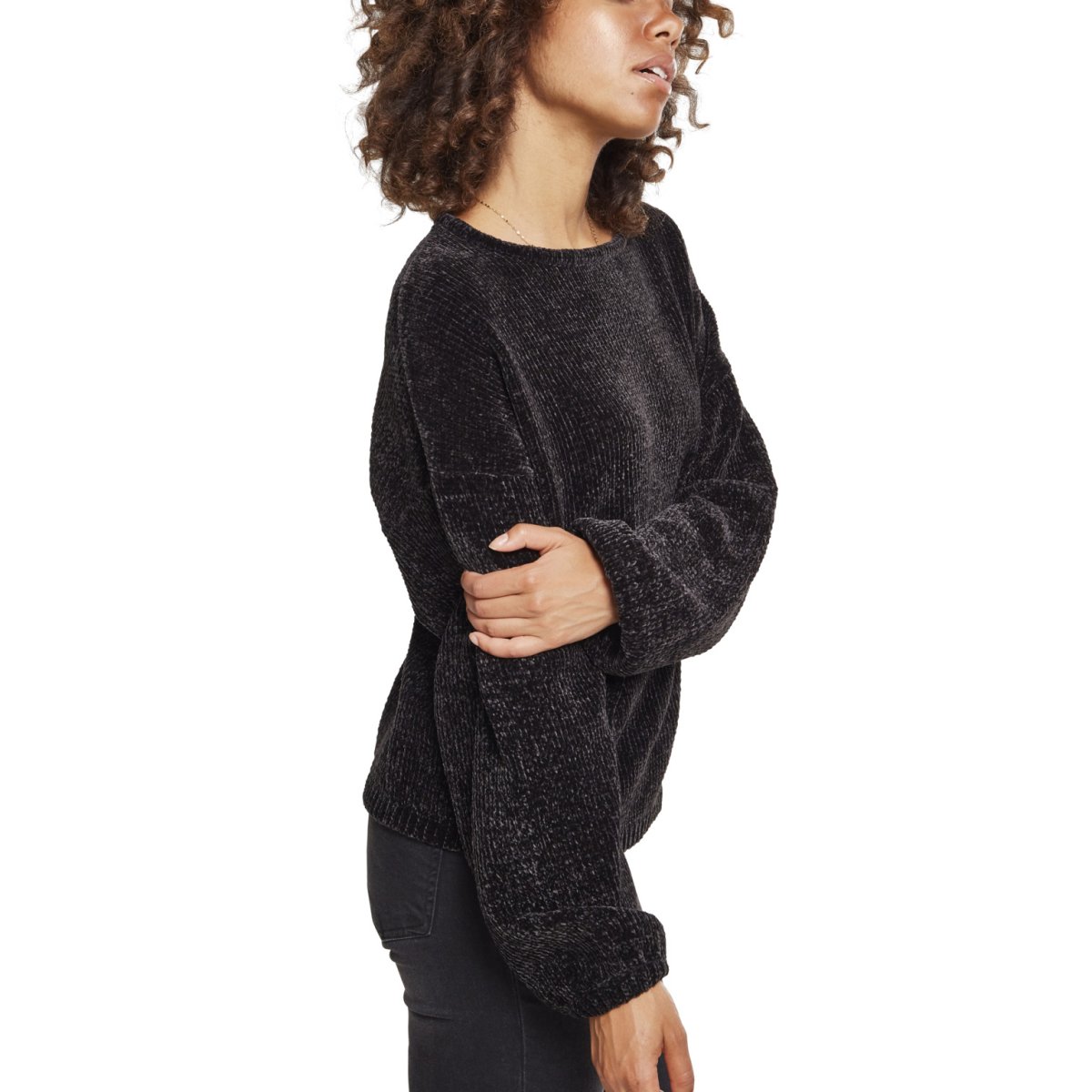 Urban Classics Ladies - Oversize Chenille Sweater noir