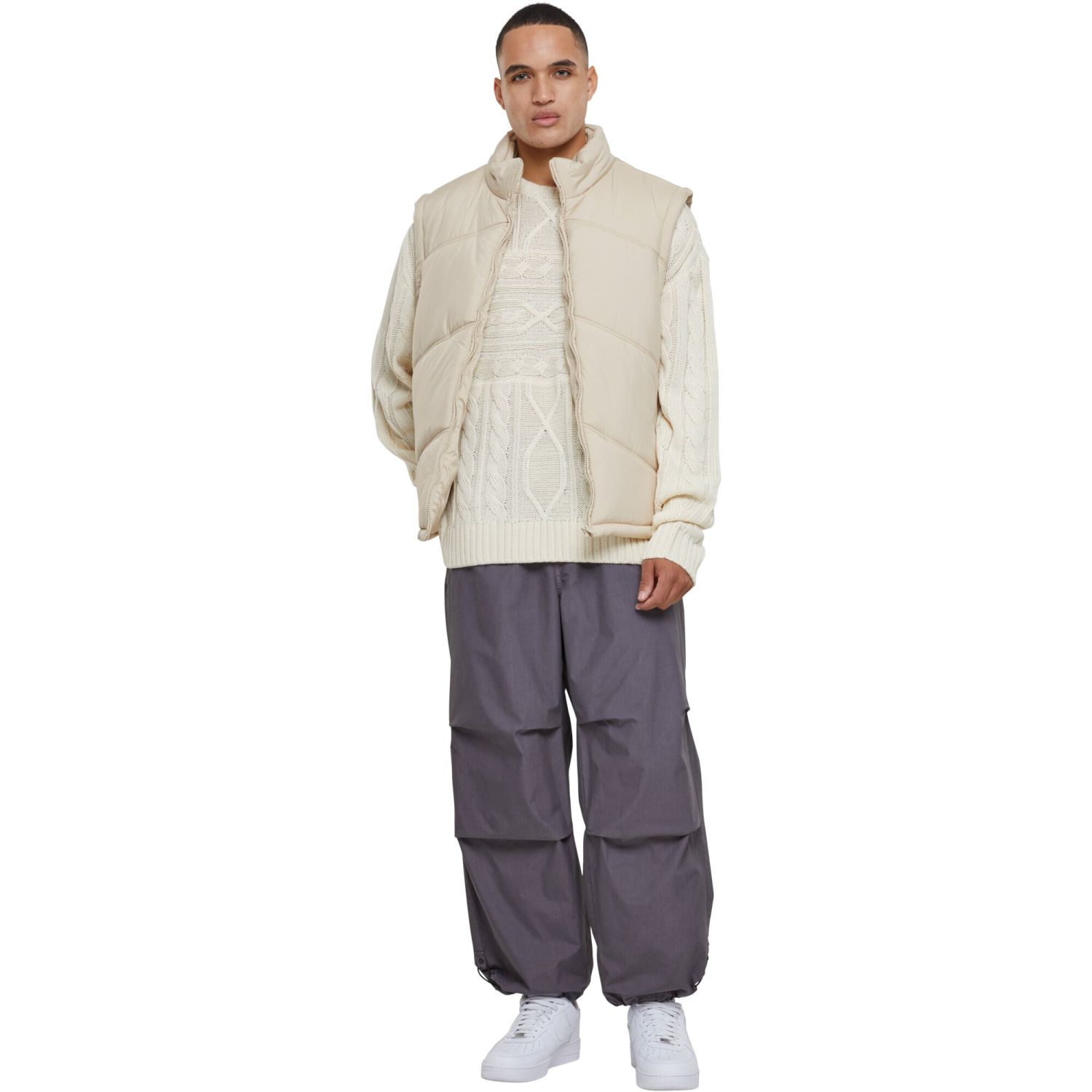 Urban Classics - Arrow Puffer Vest wetsand