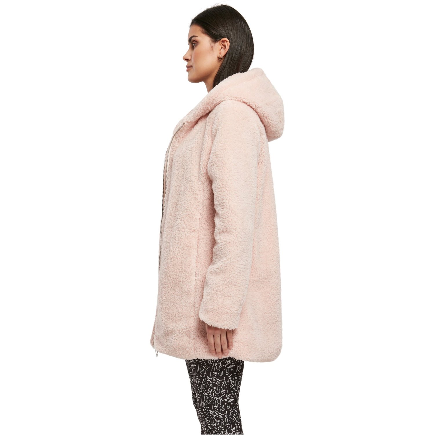 Urban Classics Femme - SHERPA Long Veste d'hiver pink