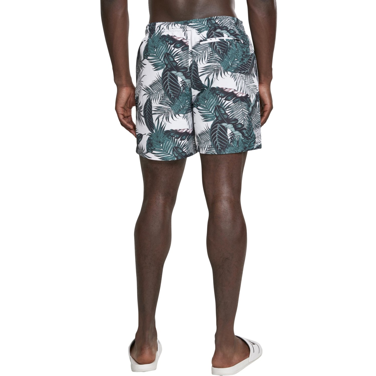 Urban Classics - PATTERN Swim Shorts palm leaves