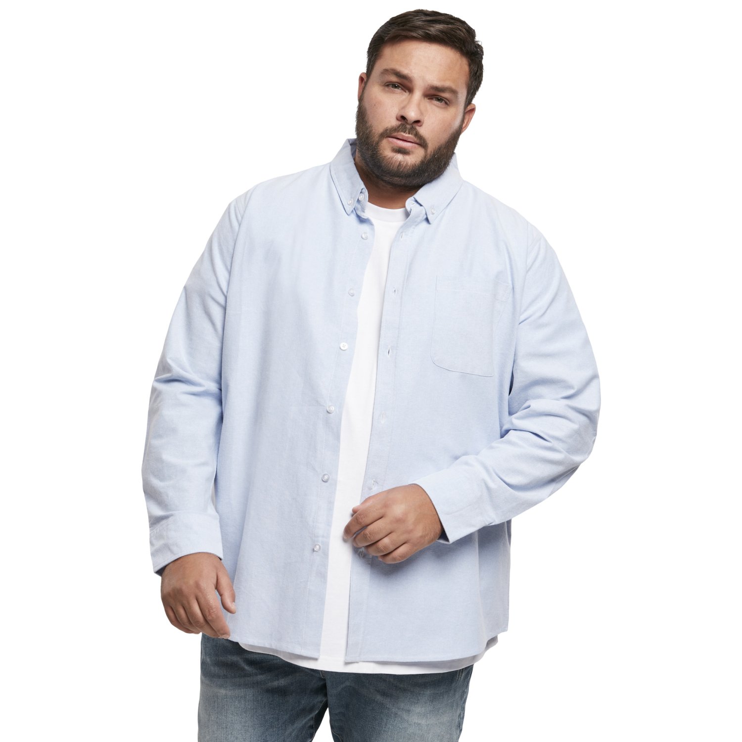 Urban Classics - Basic Oxford Shirt blue / white