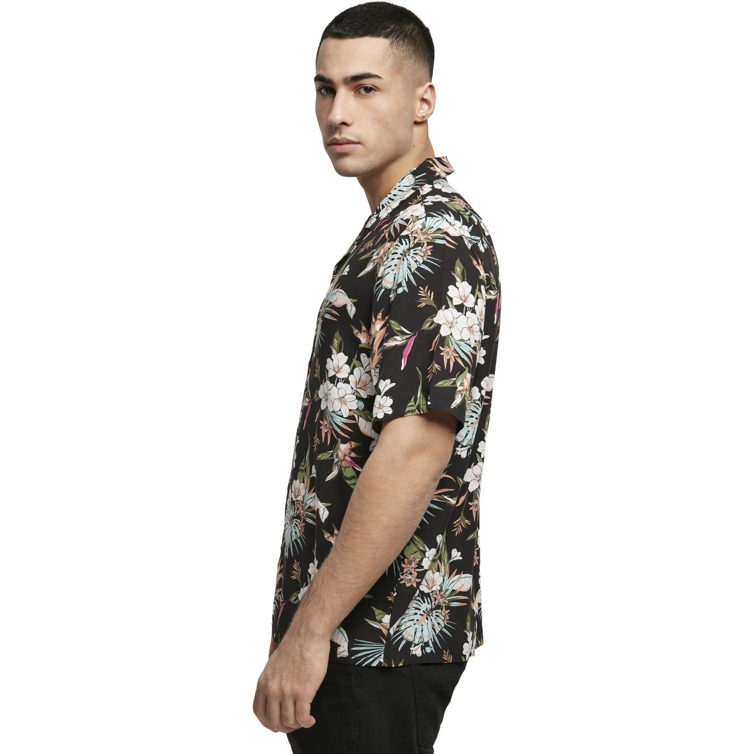 Urban Classics - Viscose Resort Shirt Hemd black tropical