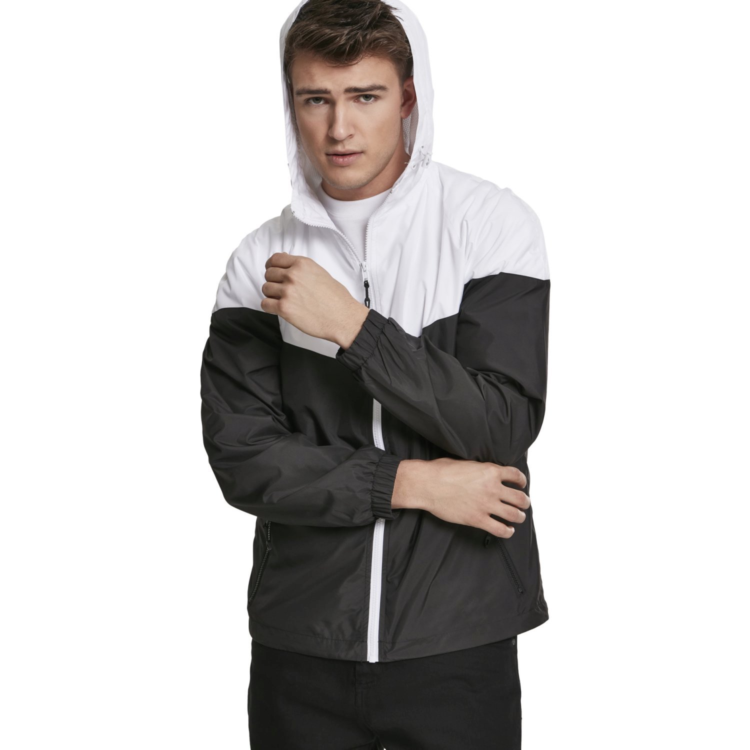 Urban Classics - TECH Coupe-vent Veste blanc / noir