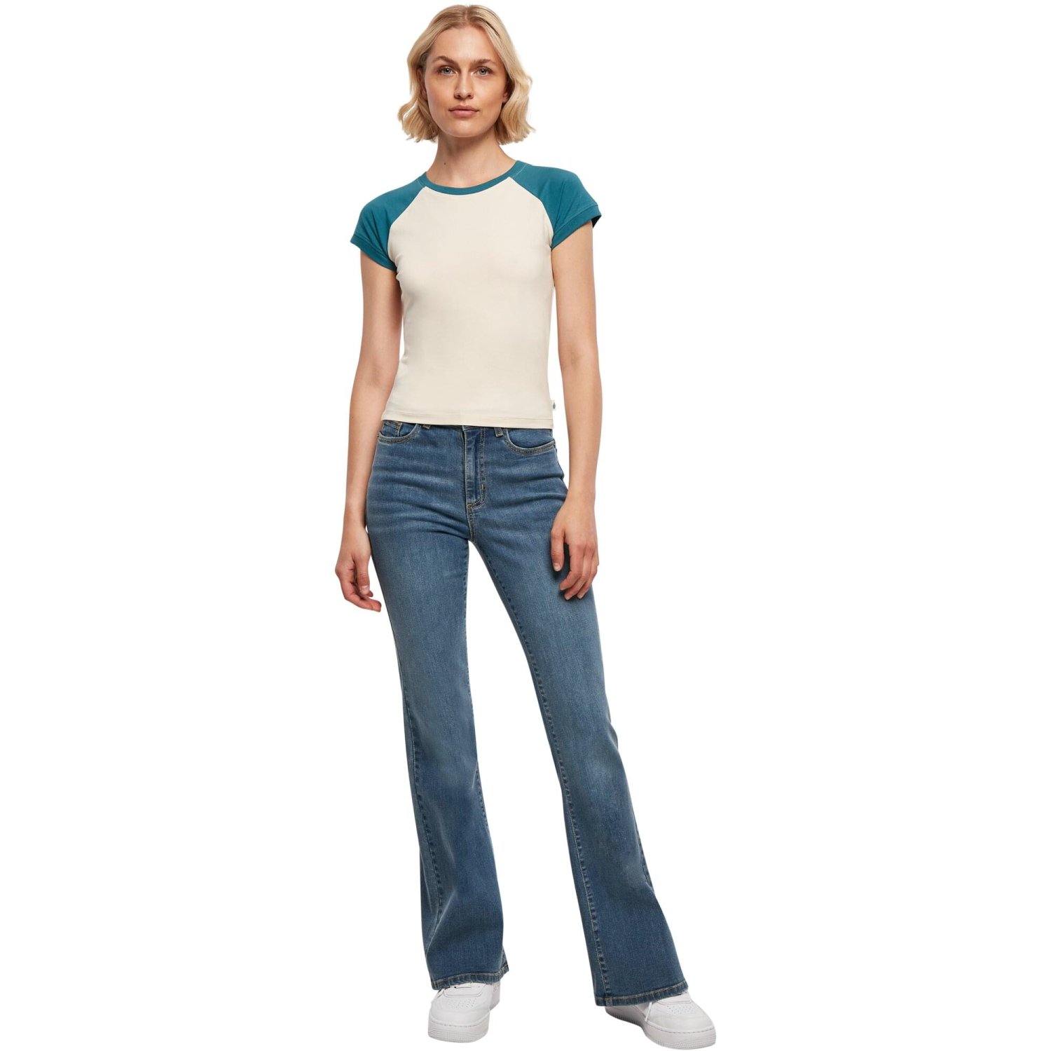 Urban Classics Ladies - Organic Stretch Retro Baseball Shirt