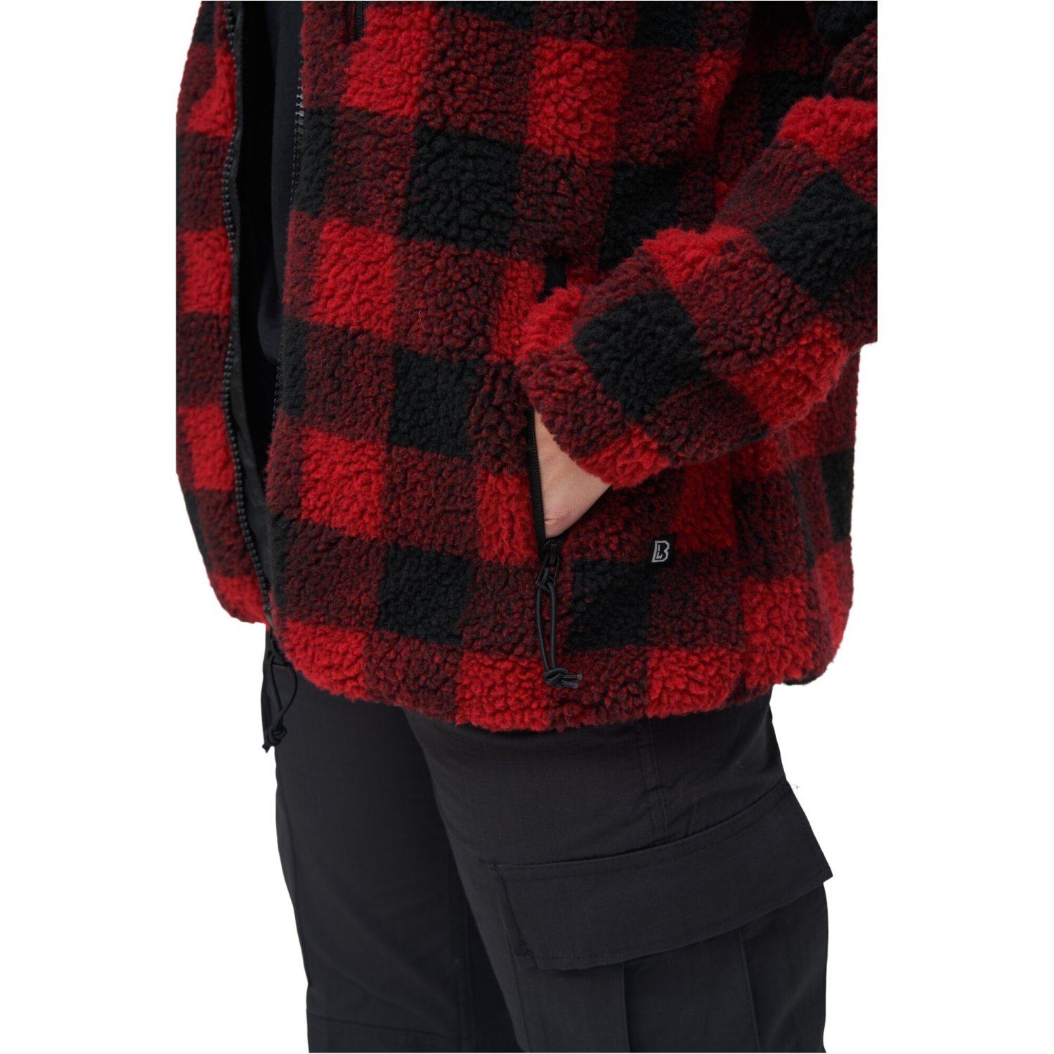 Brandit Ladies - Teddyfleece Jacket red / black