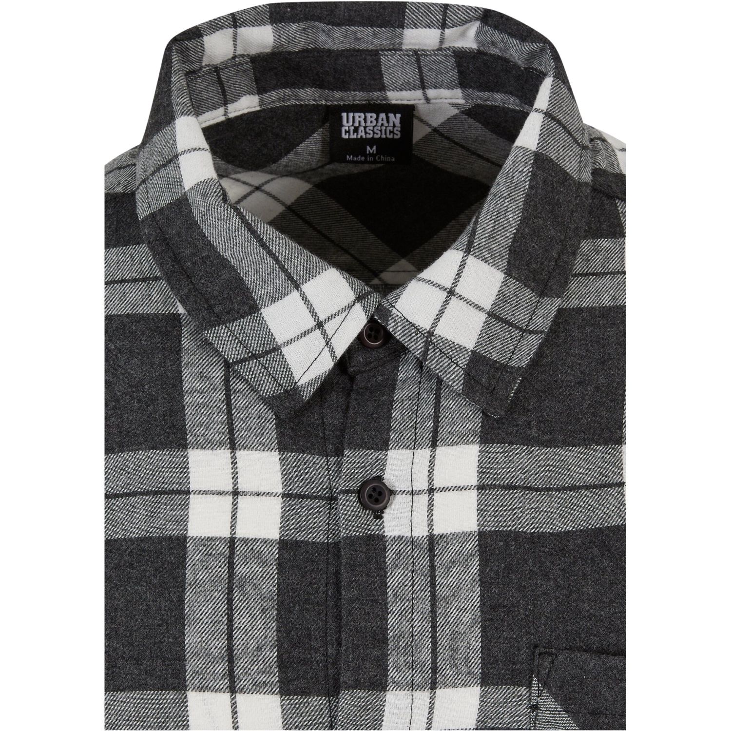 Urban Classics - Boxy Oversized Grey Check Shirt
