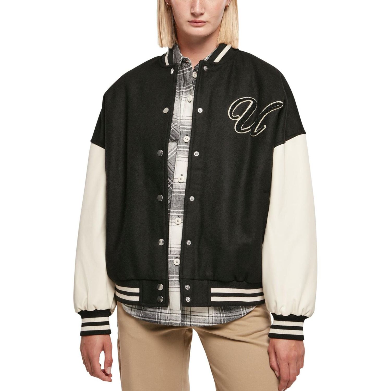 Urban Classics Ladies - Oversized College Veste noir