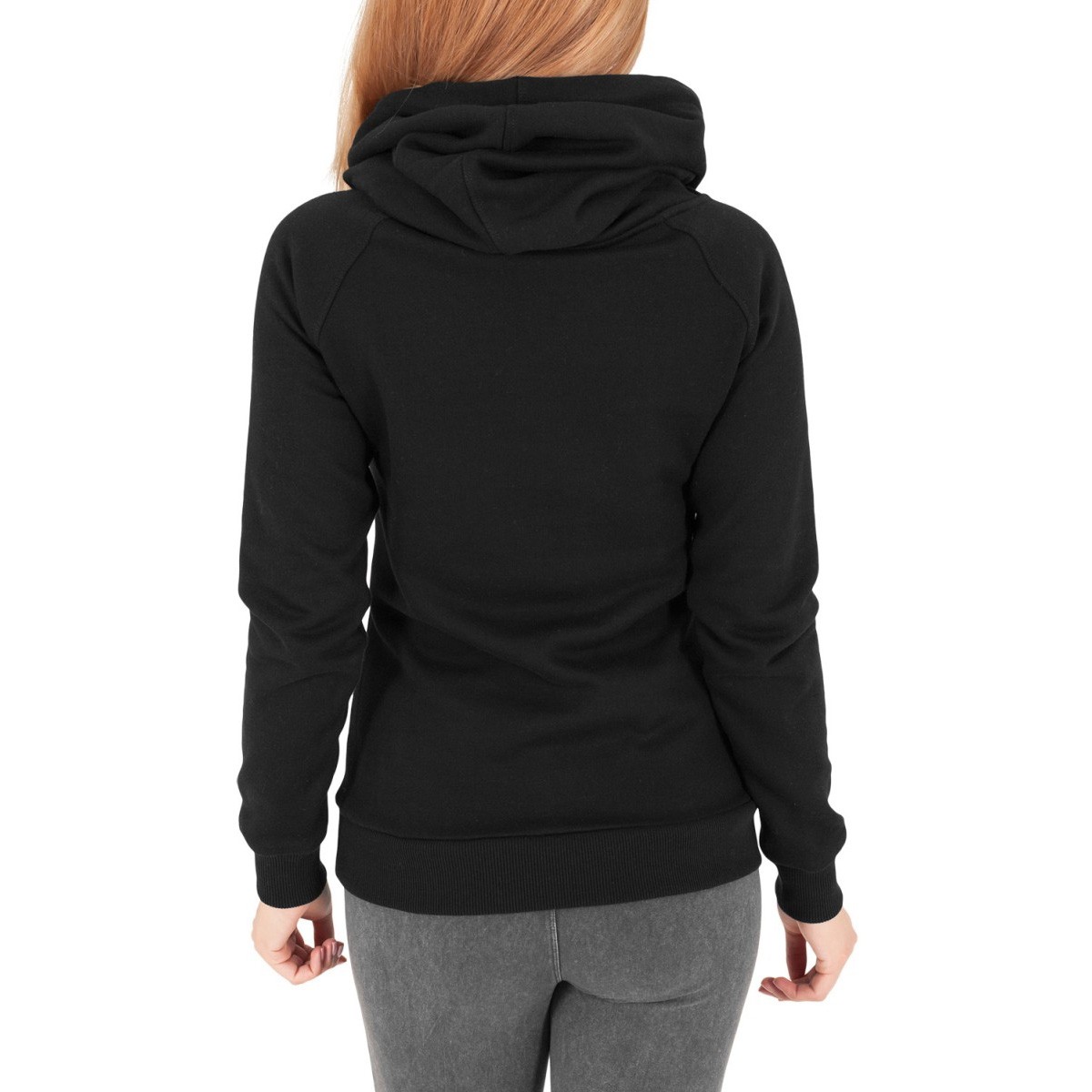 Urban Classics Ladies - RAGLAN HIGH NECK Fleece Hoody