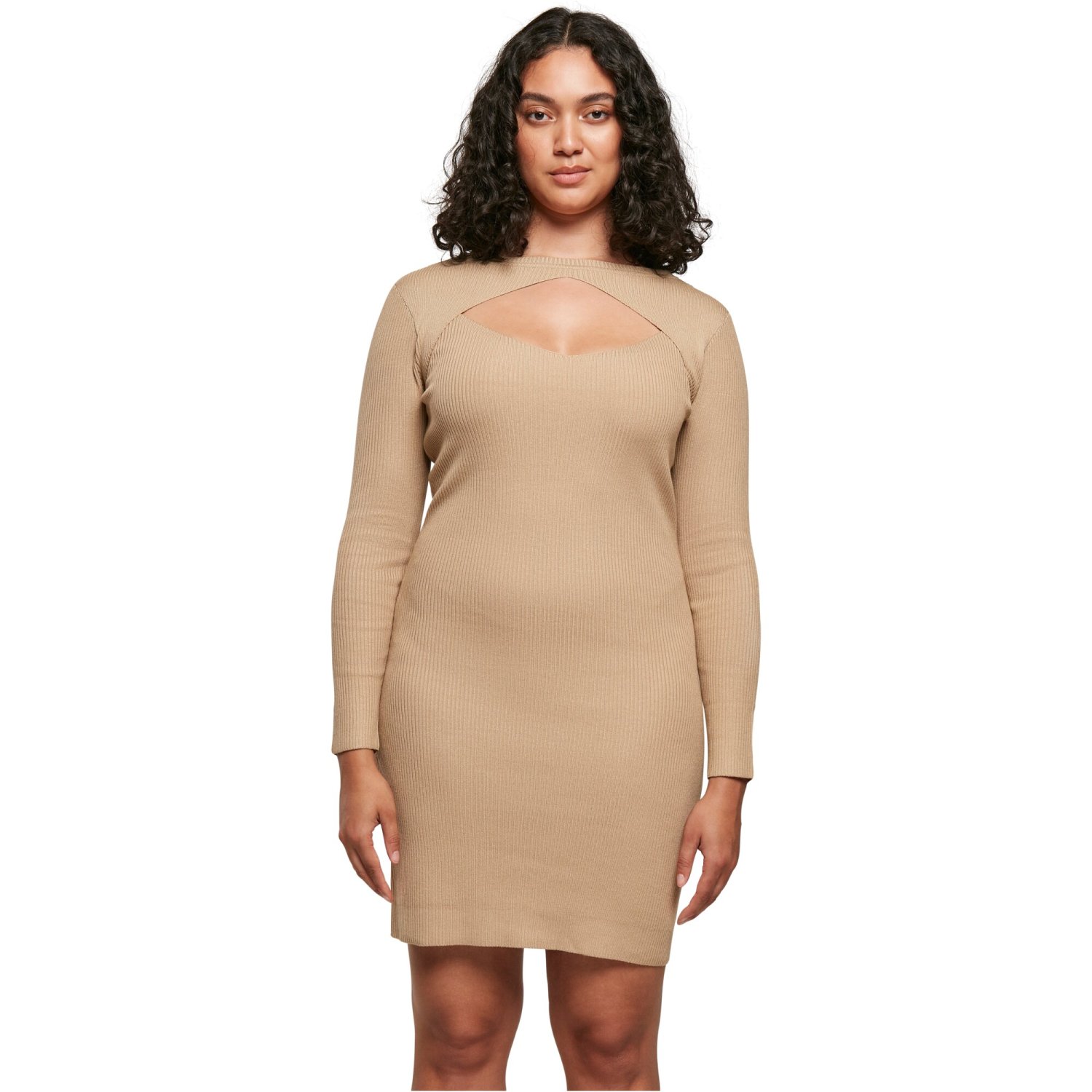 Urban Classics Ladies - CUT OUT Mini Strick Abend Kleid
