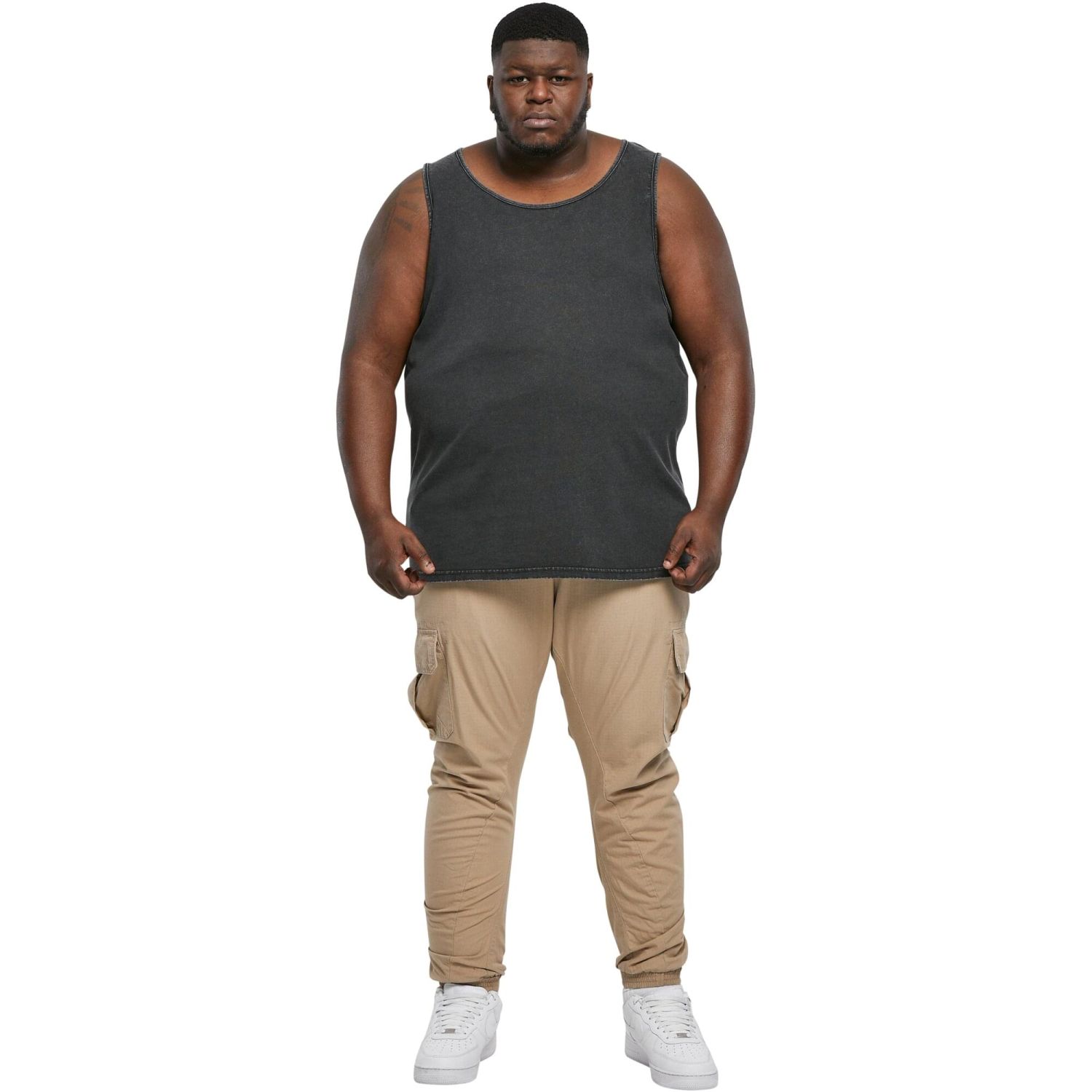 Urban Classics - Heavy Oversized Acid Wash Tank Top black