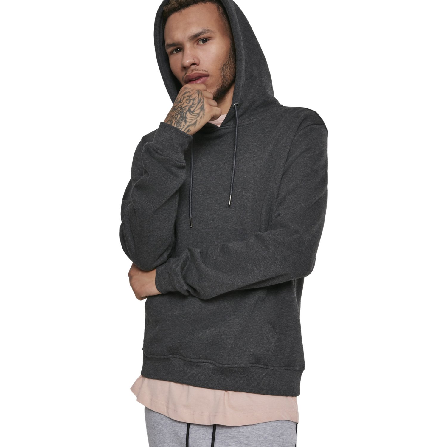 Urban Classics - Basic Terry Hoody charcoal