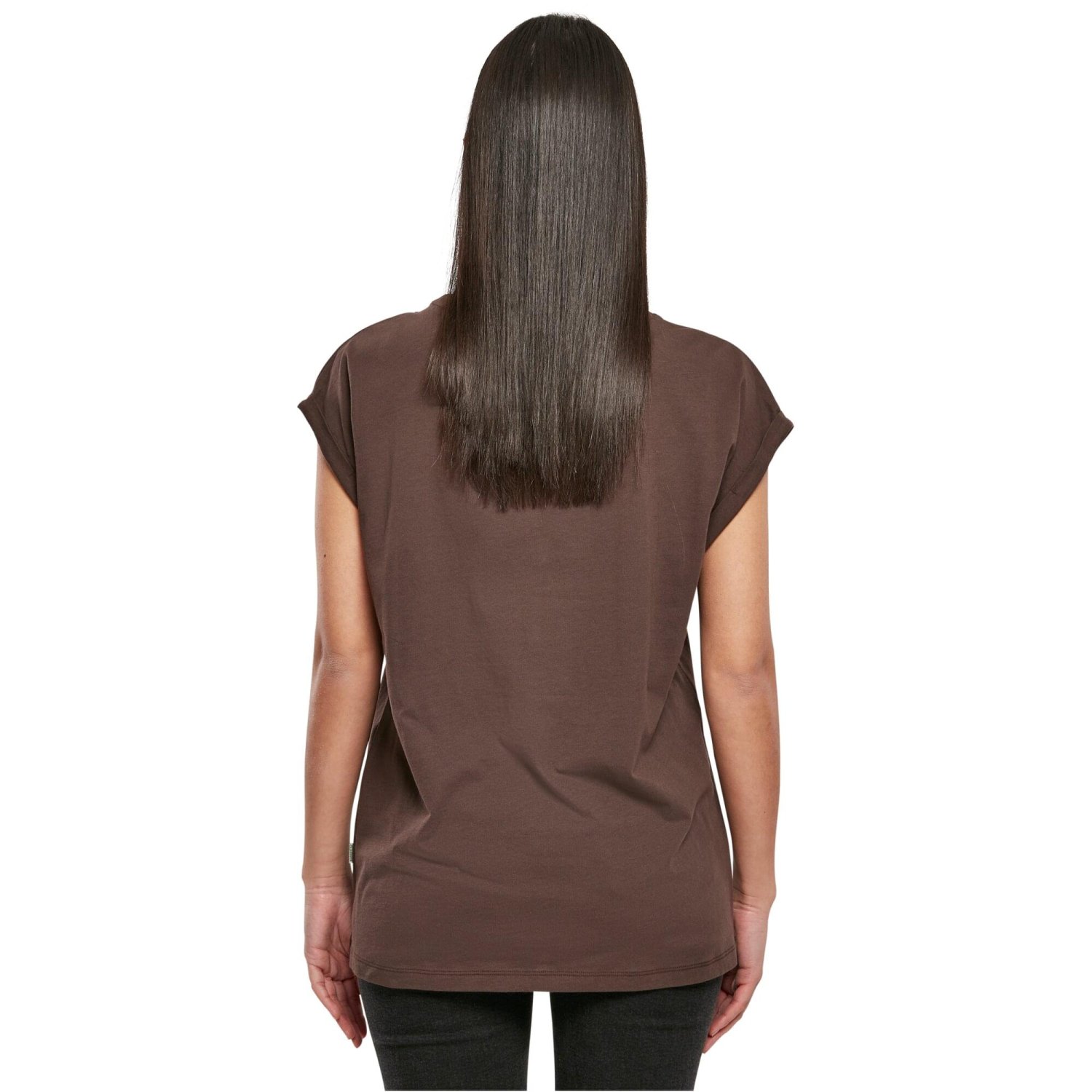 Urban Classics Ladies - Organic Extended Shirt brown