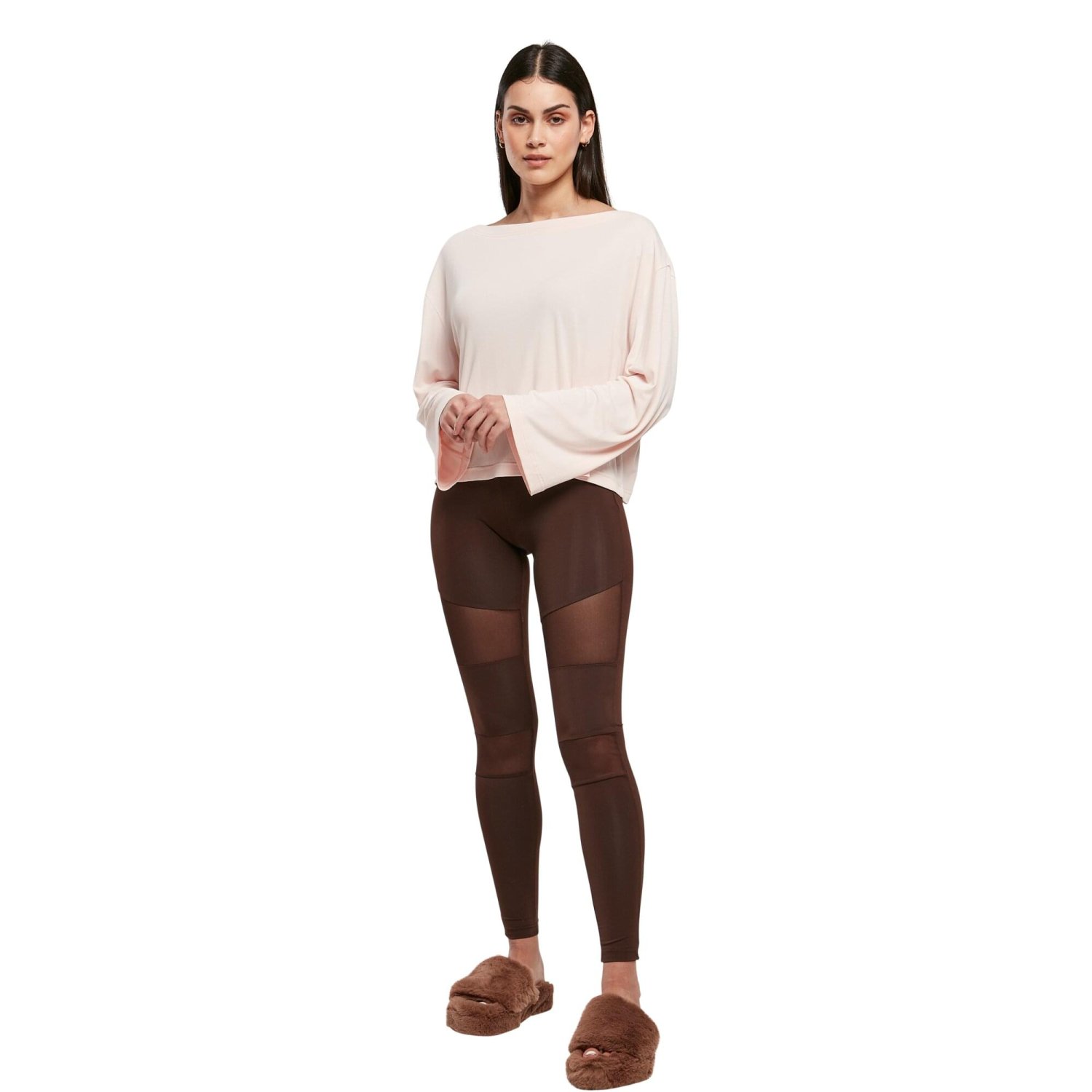 Urban Classics Ladies - Short Modal Bateau Longsleeve