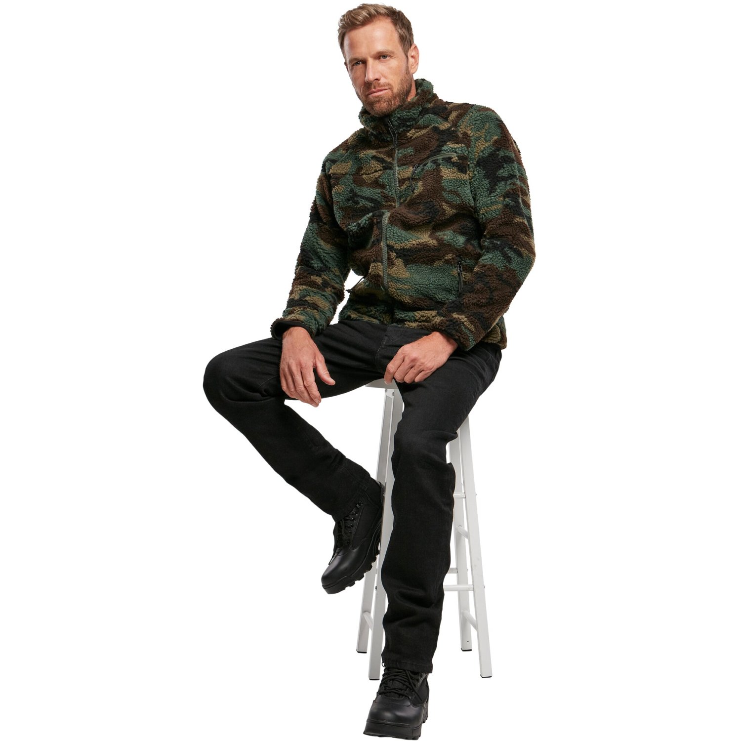 Brandit - Teddyfleece Jacket woodland camo