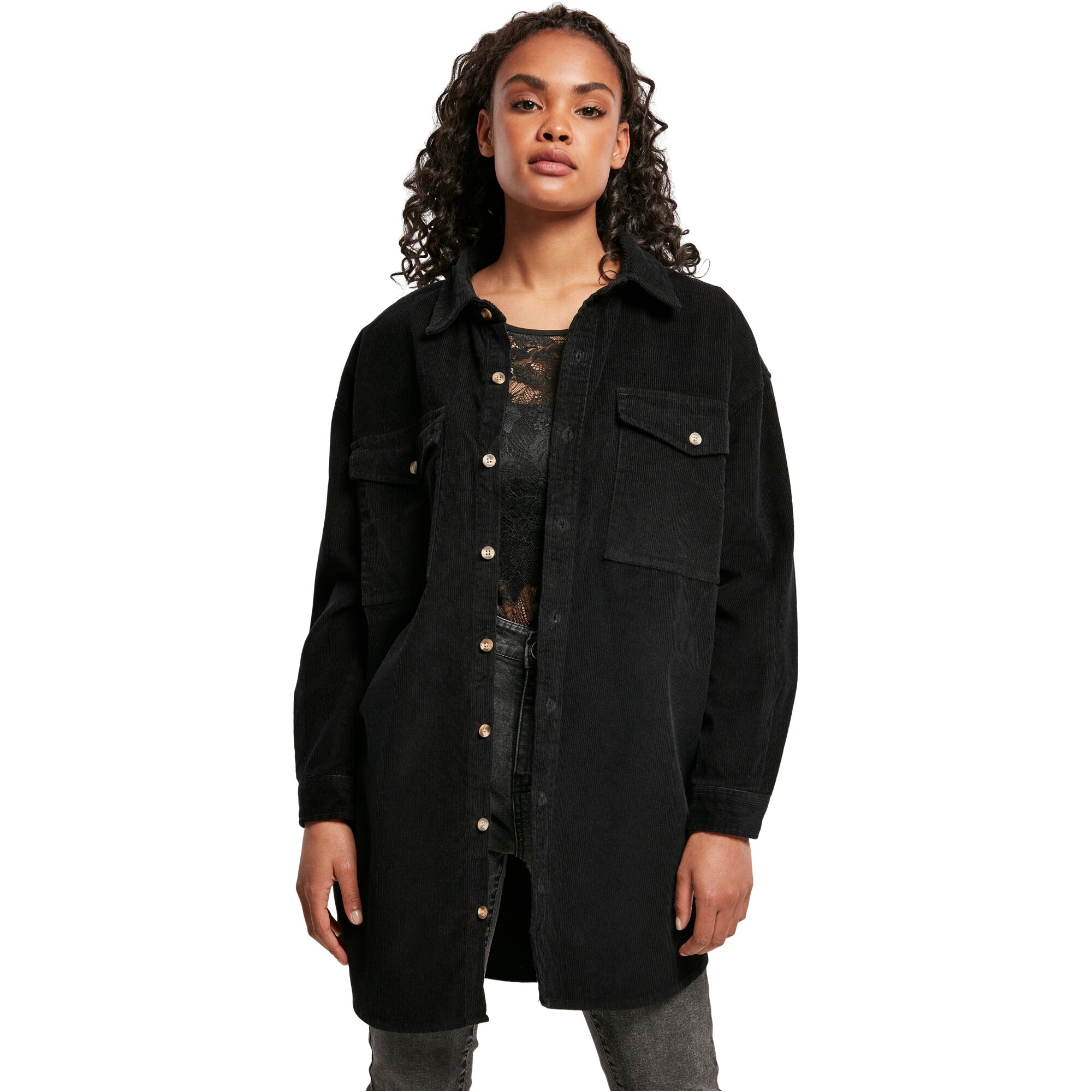 Urban Classics Ladies - KORD Long Overshirt Hemd