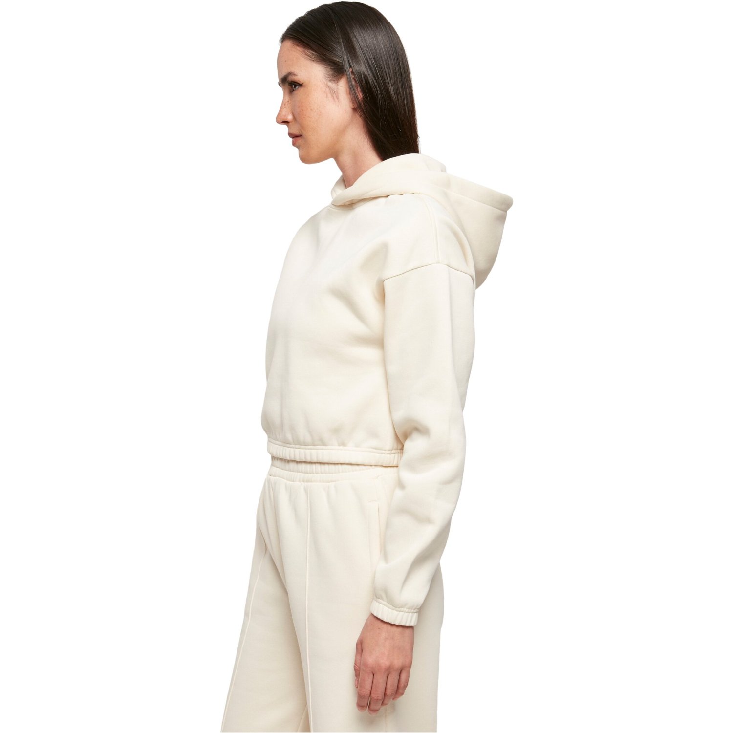 Urban Classics Ladies - Short Oversized Hoody sand
