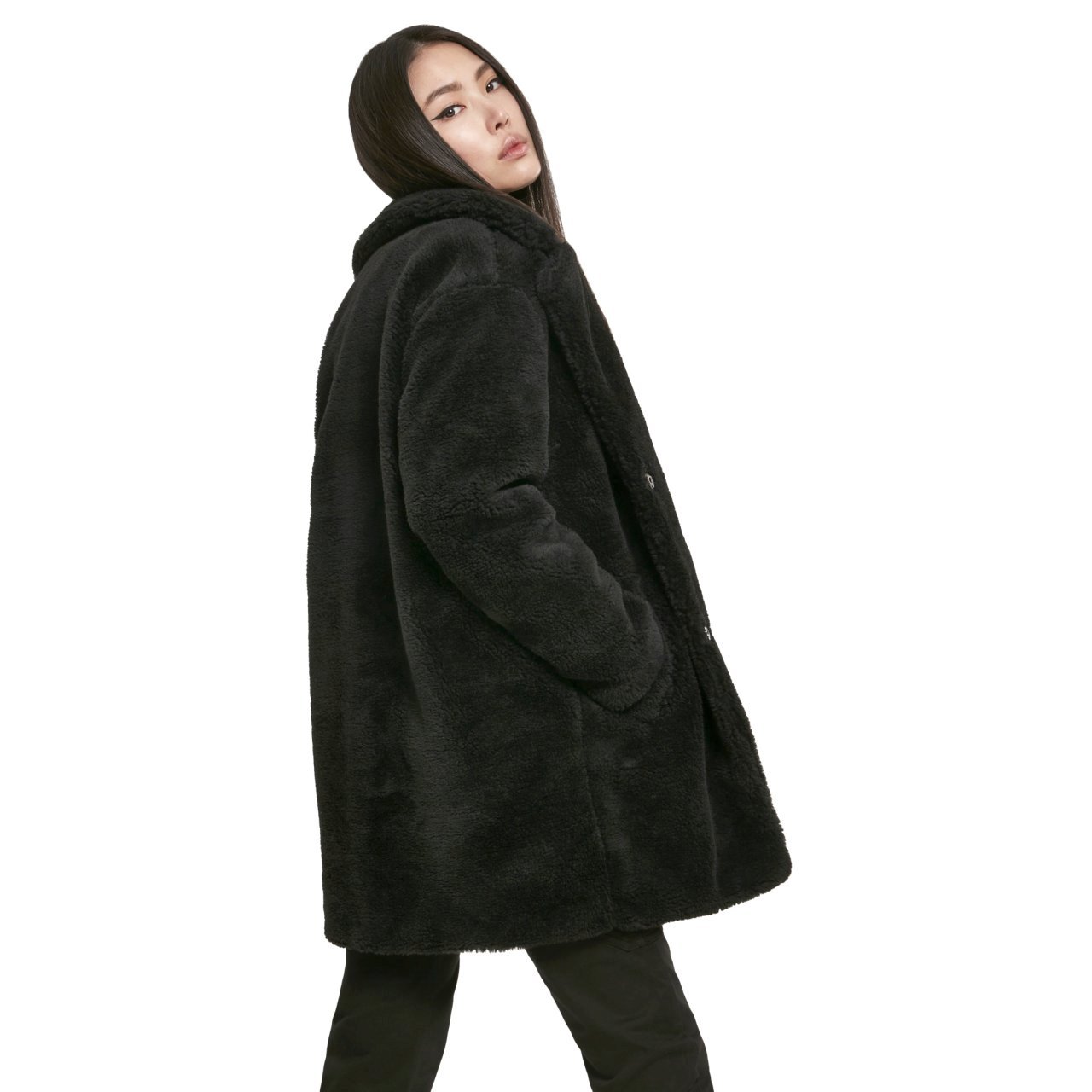 Urban Classics Ladies - OVERSIZED SHERPA Mantel