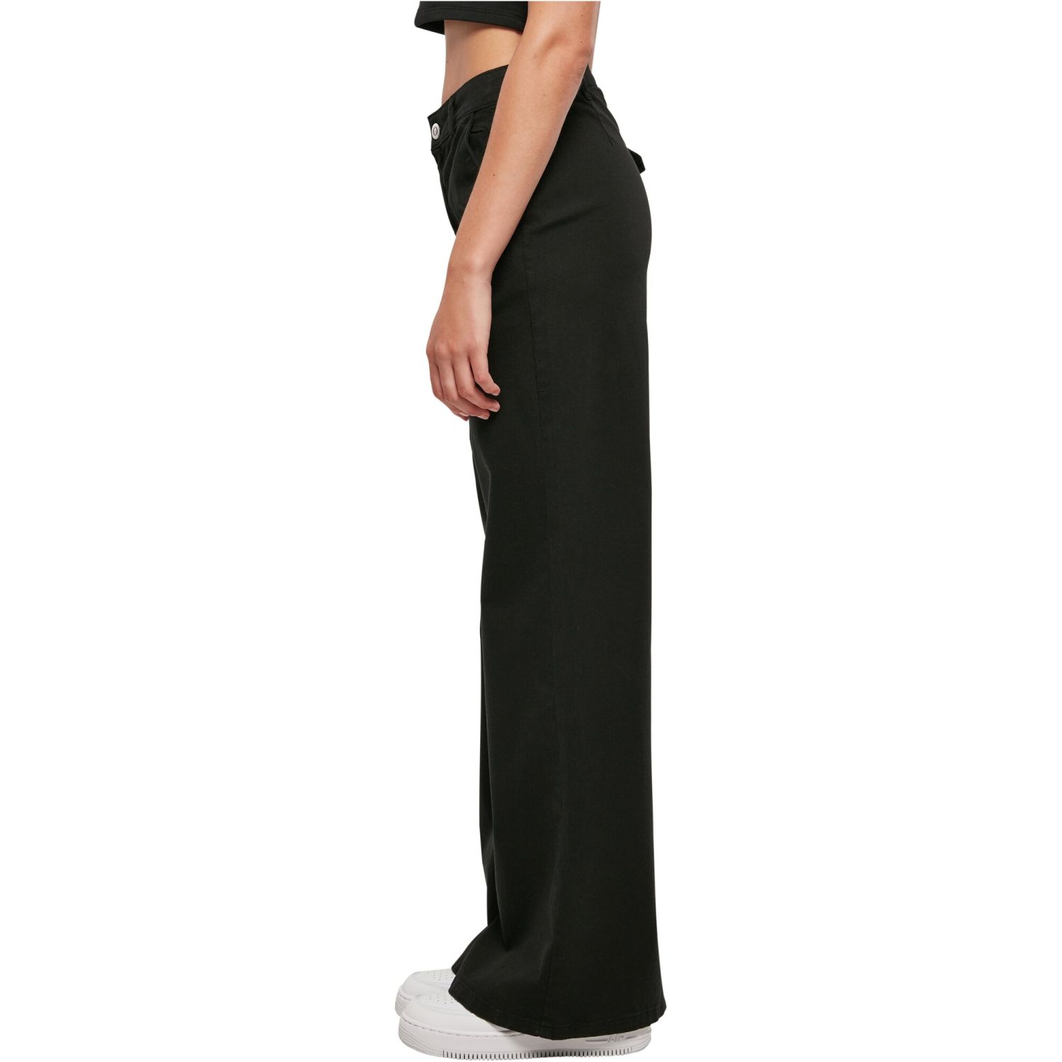 Urban Classics Ladies - High Waist Wide Leg Chino Pantalon