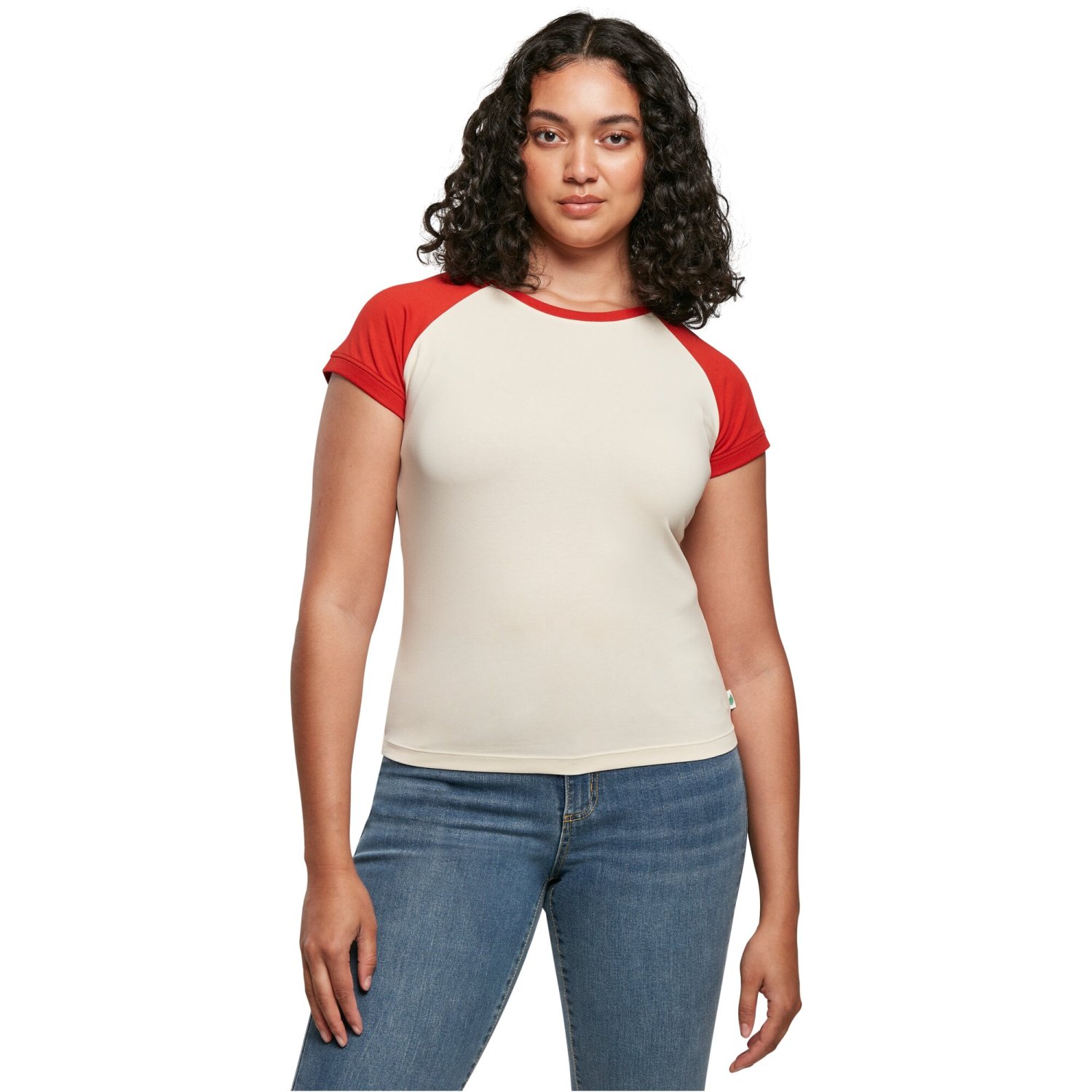 Urban Classics Ladies - Organic Stretch Retro Shirt sand red