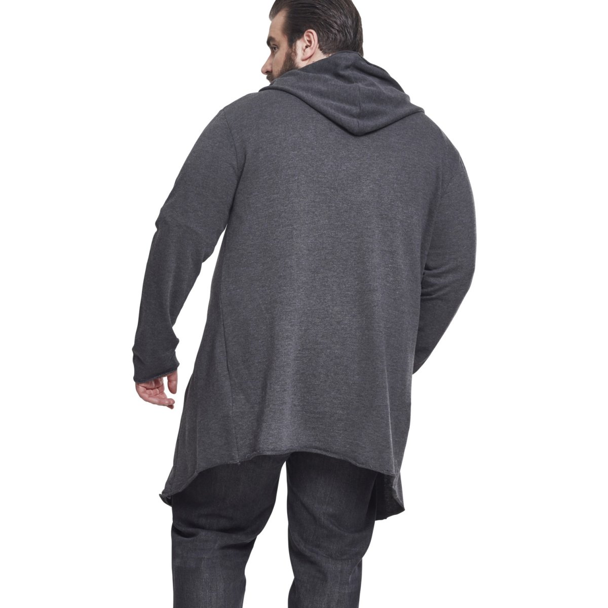 Urban Classics - OPEN EDGE LONG Cardigan charcoal