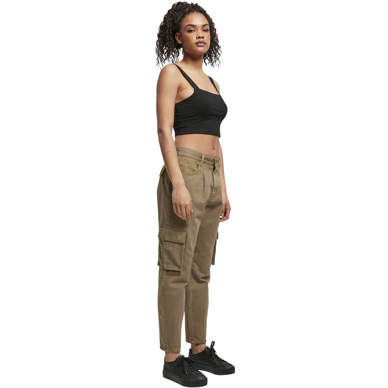 Urban Classics Ladies - Ballon-Fit Cargo Pantalon khaki